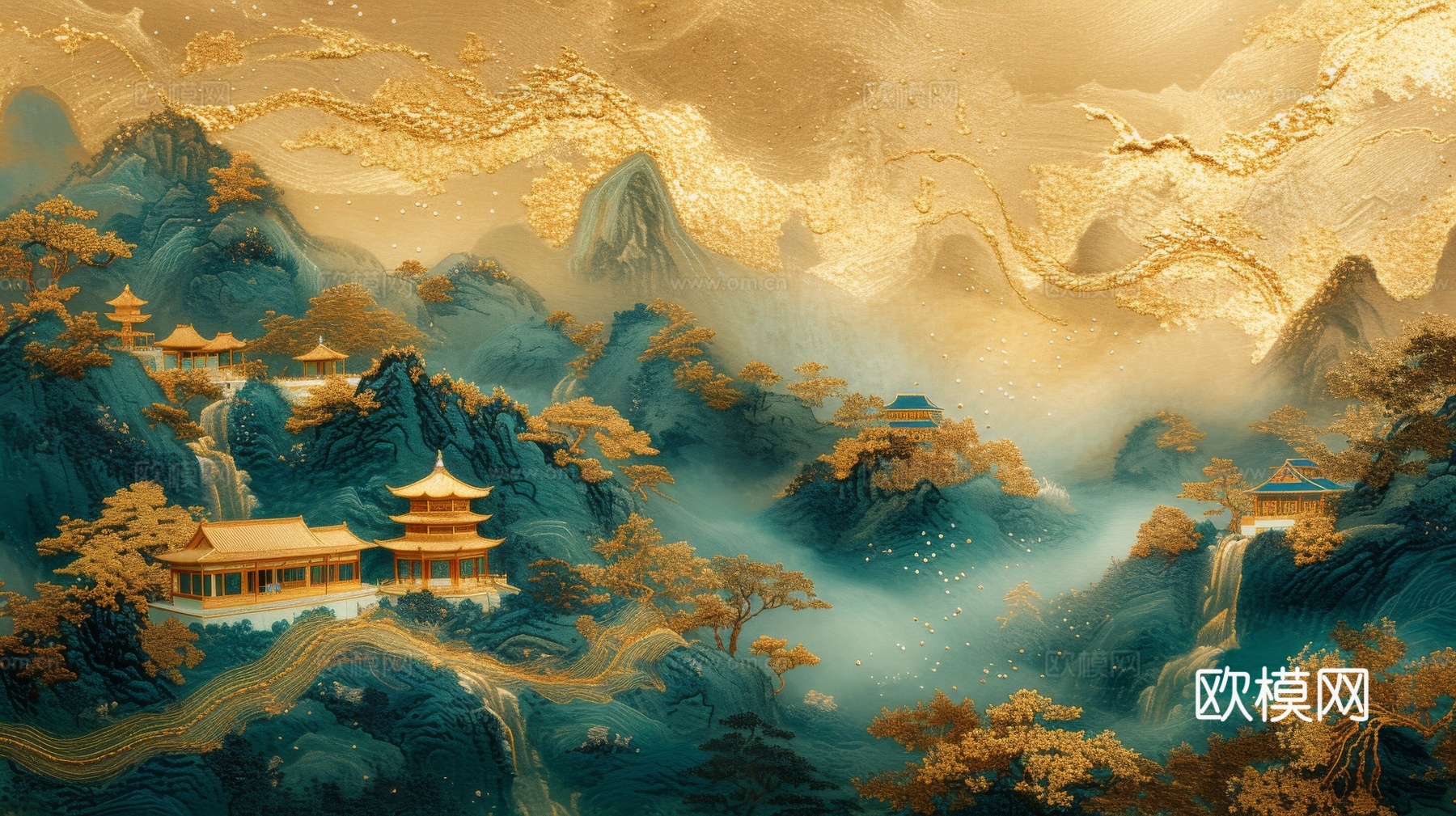 国风山水壁纸壁画