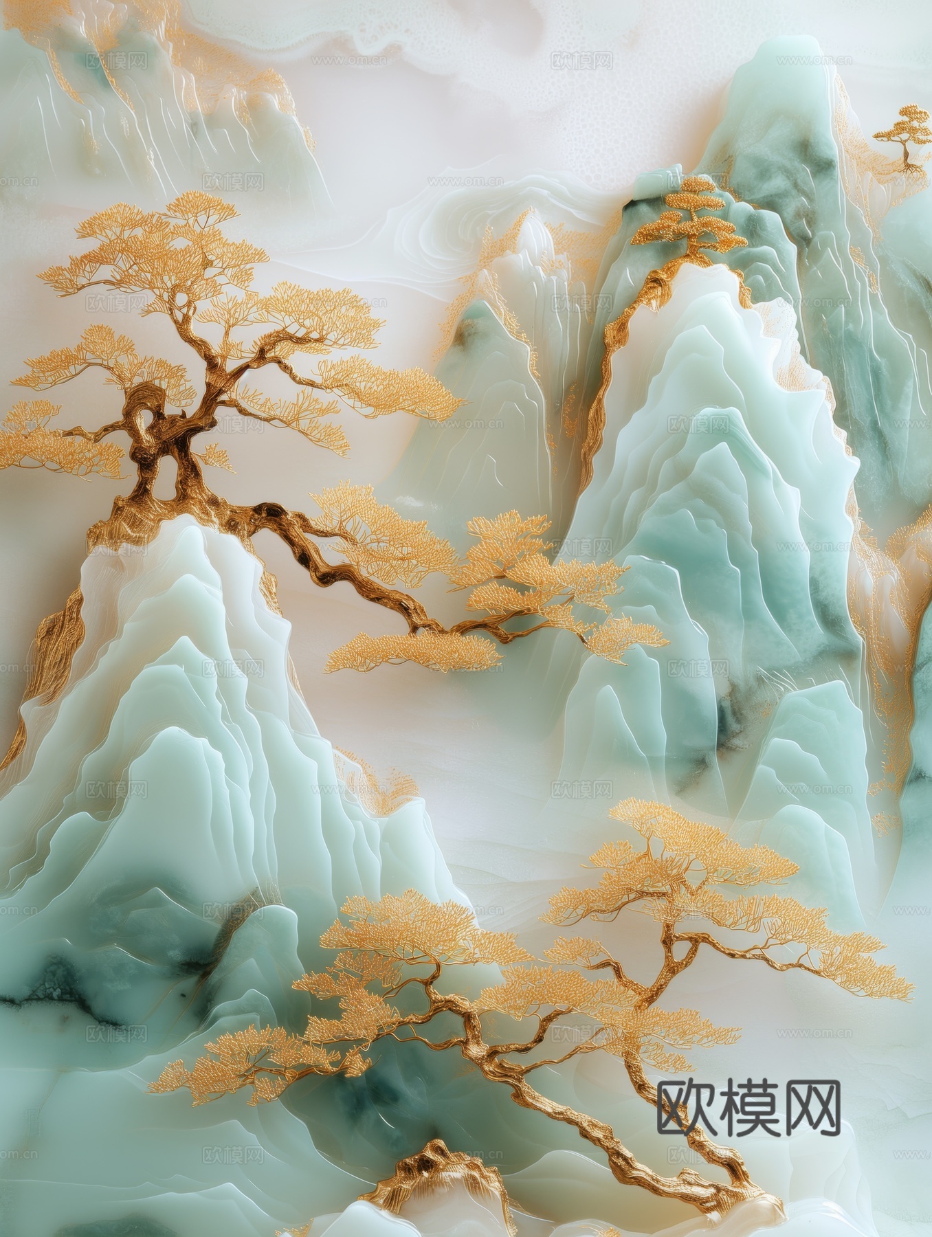 国风山水壁纸壁画