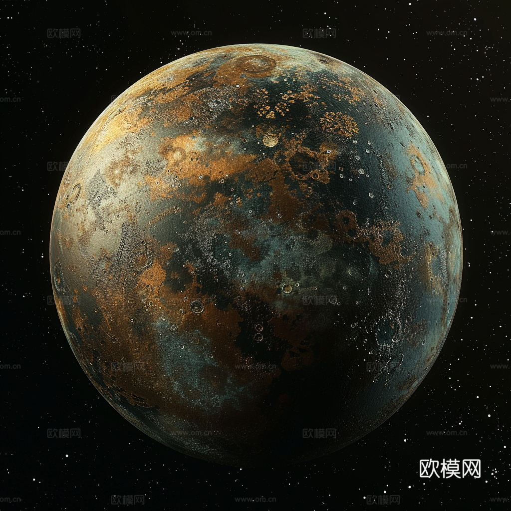 月球灯星球月亮陨石表表面