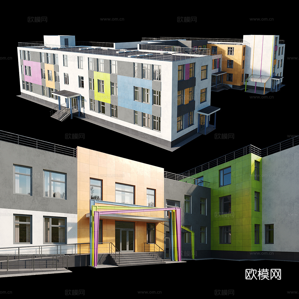 幼儿园建筑3d模型