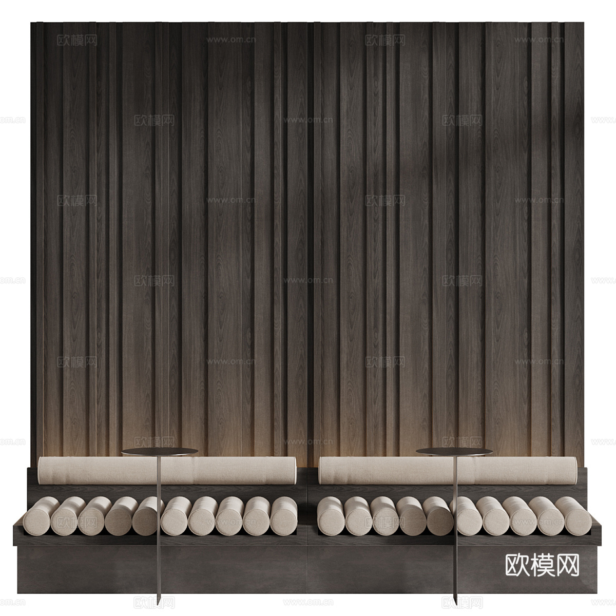 新中式轻奢卡座沙发3d模型
