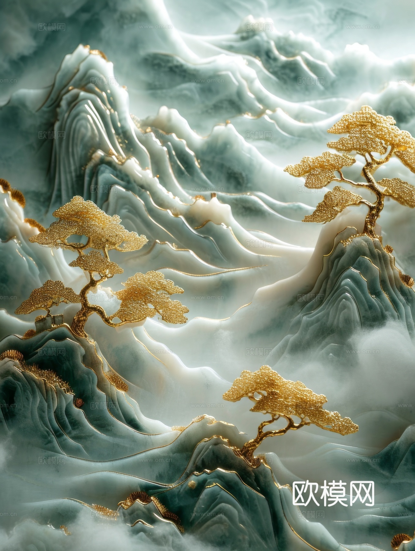 国风山水壁纸壁画