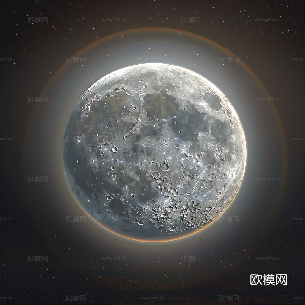 月球灯星球月亮陨石表表面