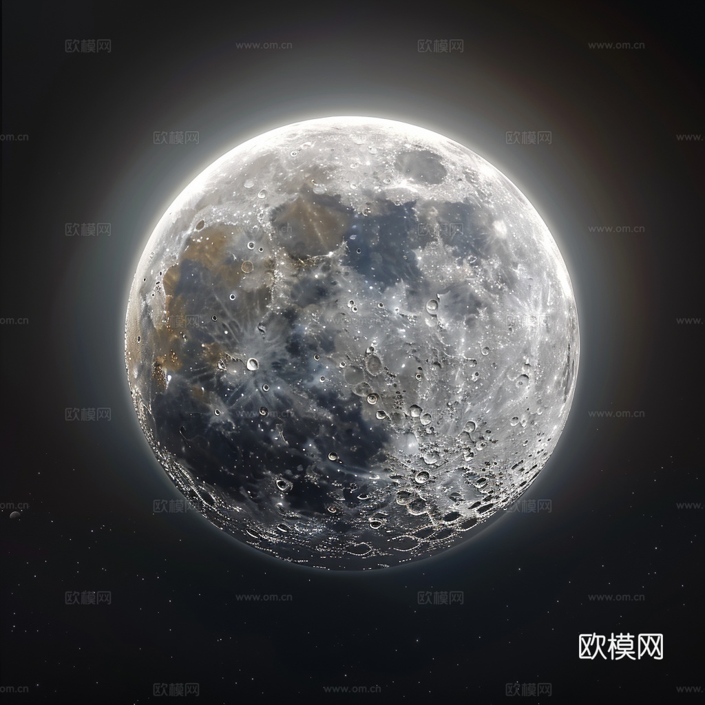 月球灯星球月亮陨石表表面