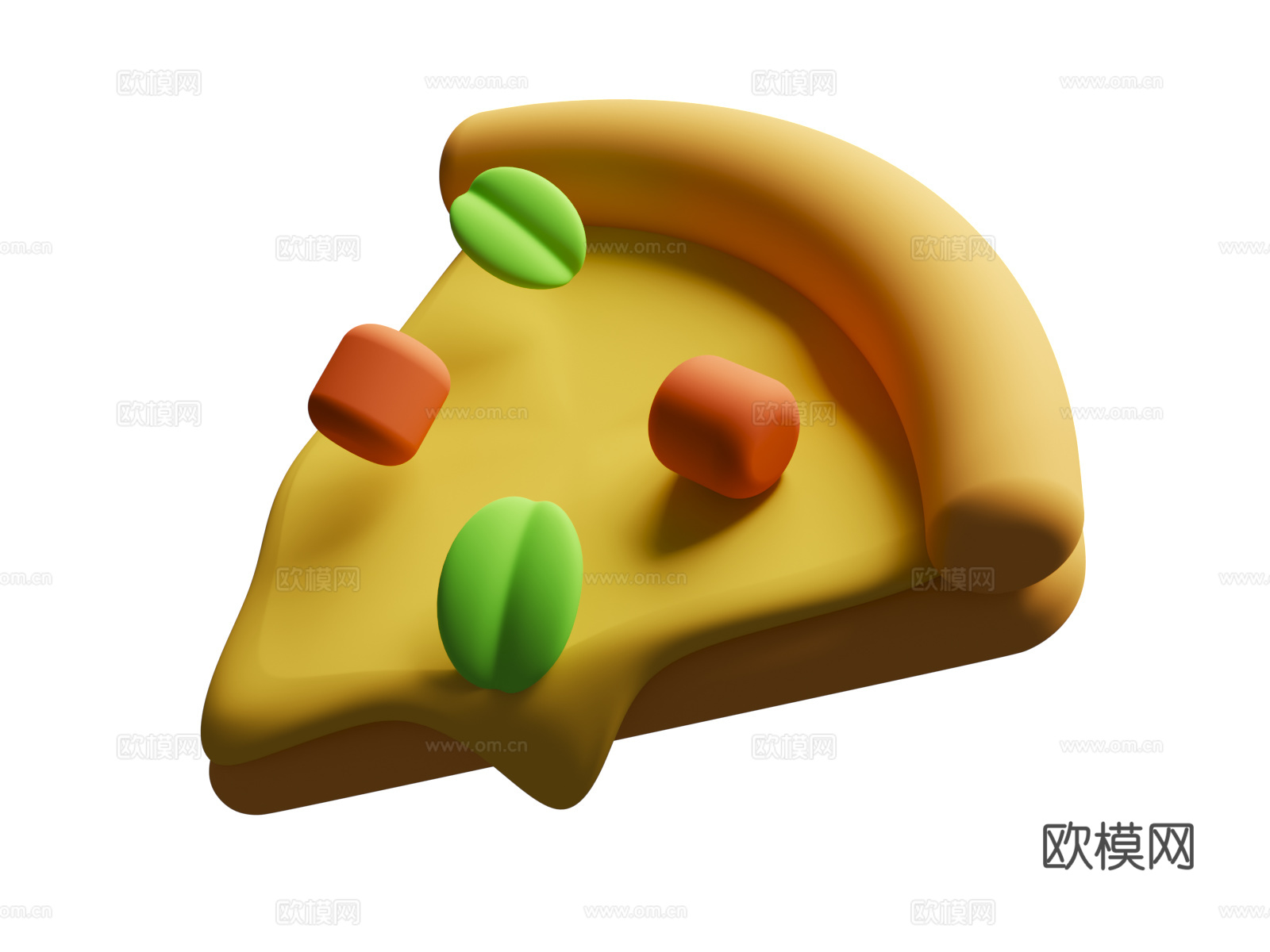 披萨 pizz卡通食物  卡通披萨 披萨美食3d模型
