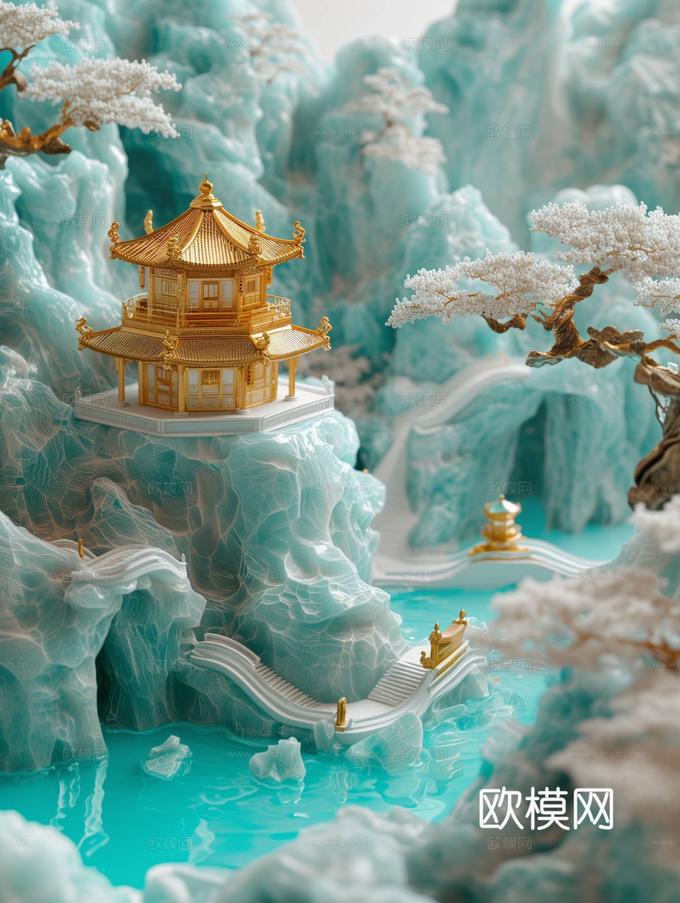 国风山水壁纸壁画