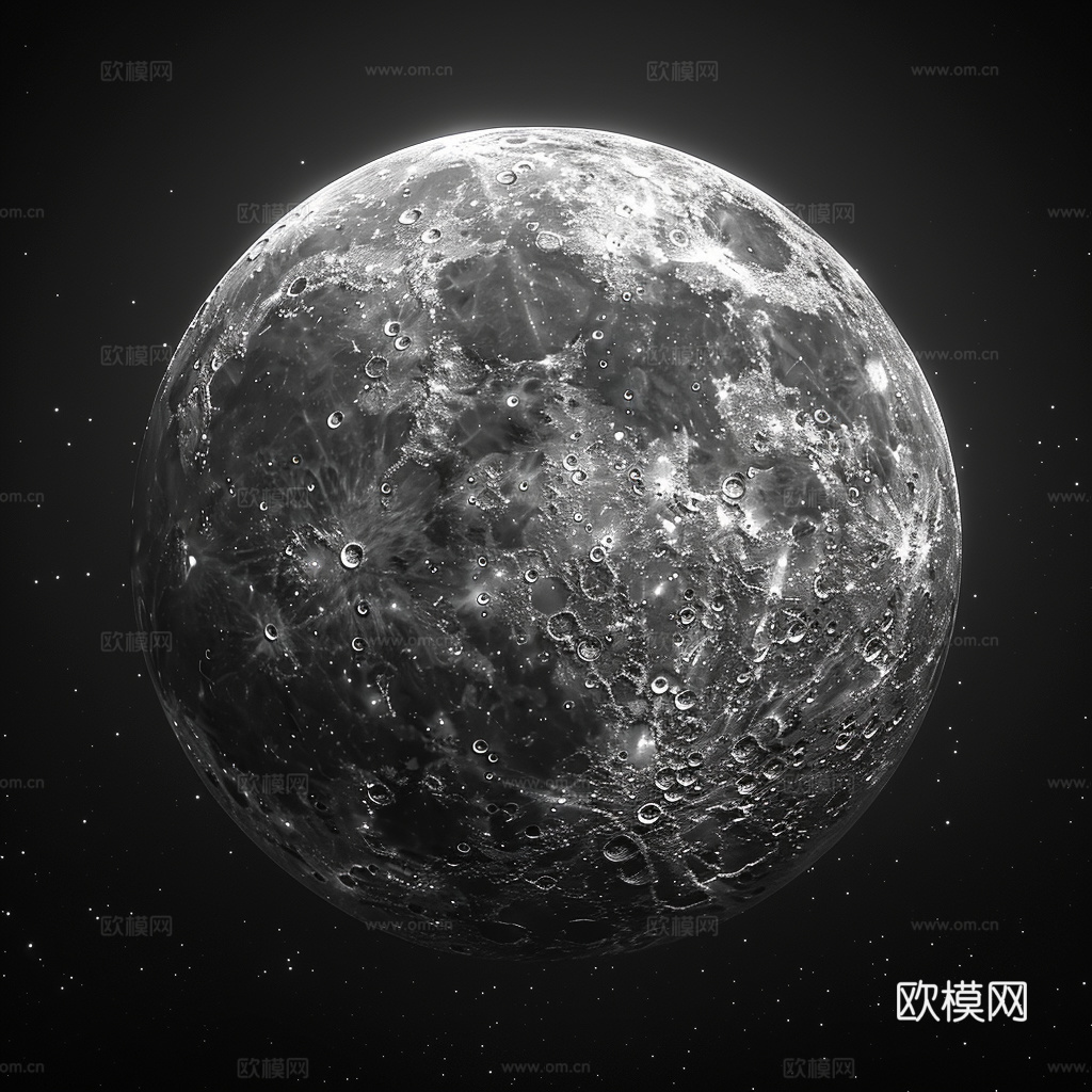 月球灯星球月亮陨石表表面