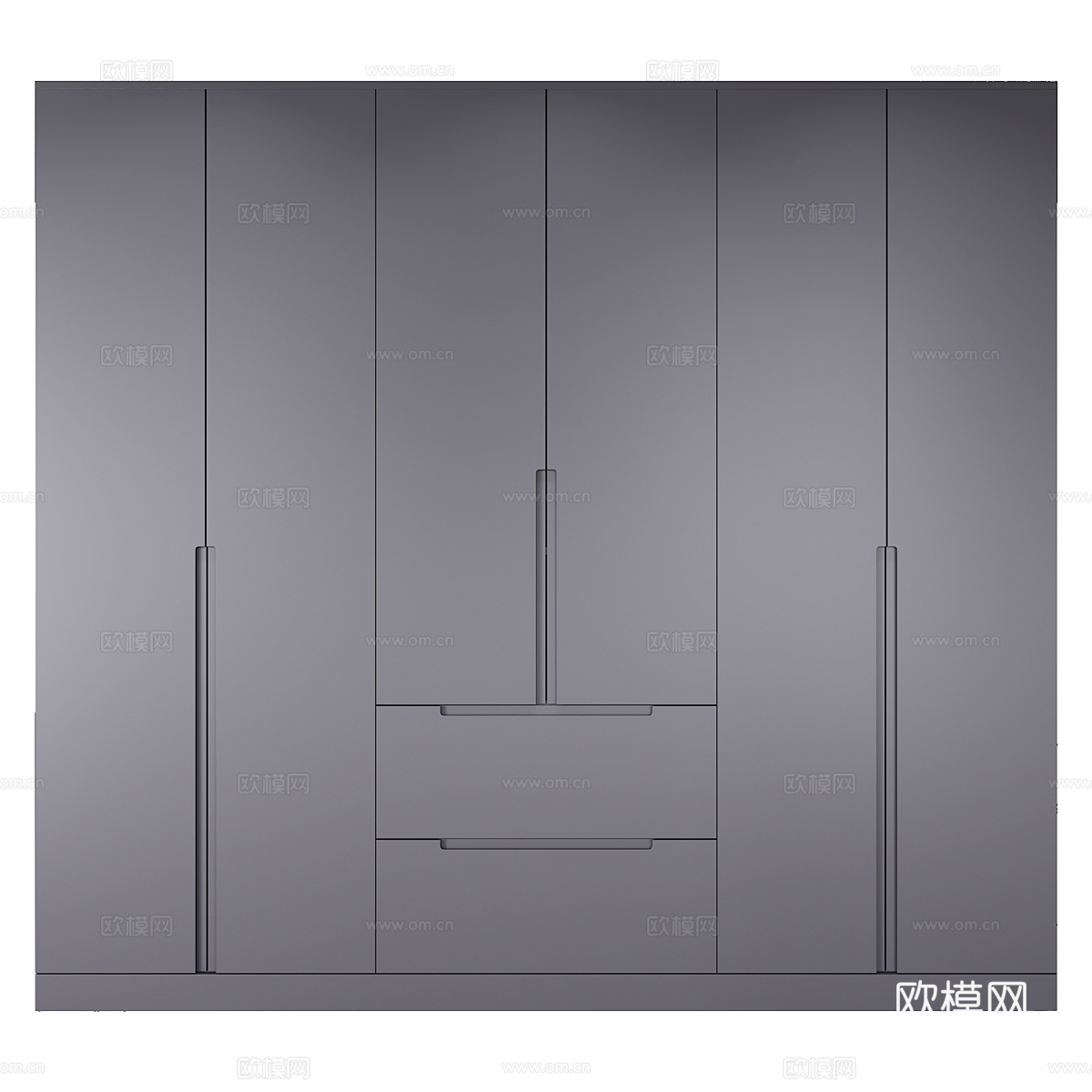 现代意式极简衣柜3d模型