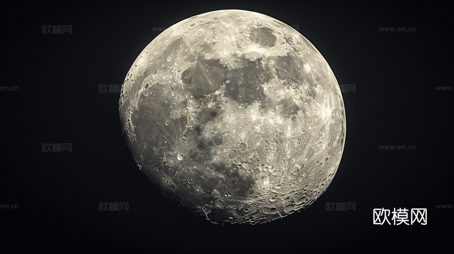 月球灯星球月亮陨石表表面