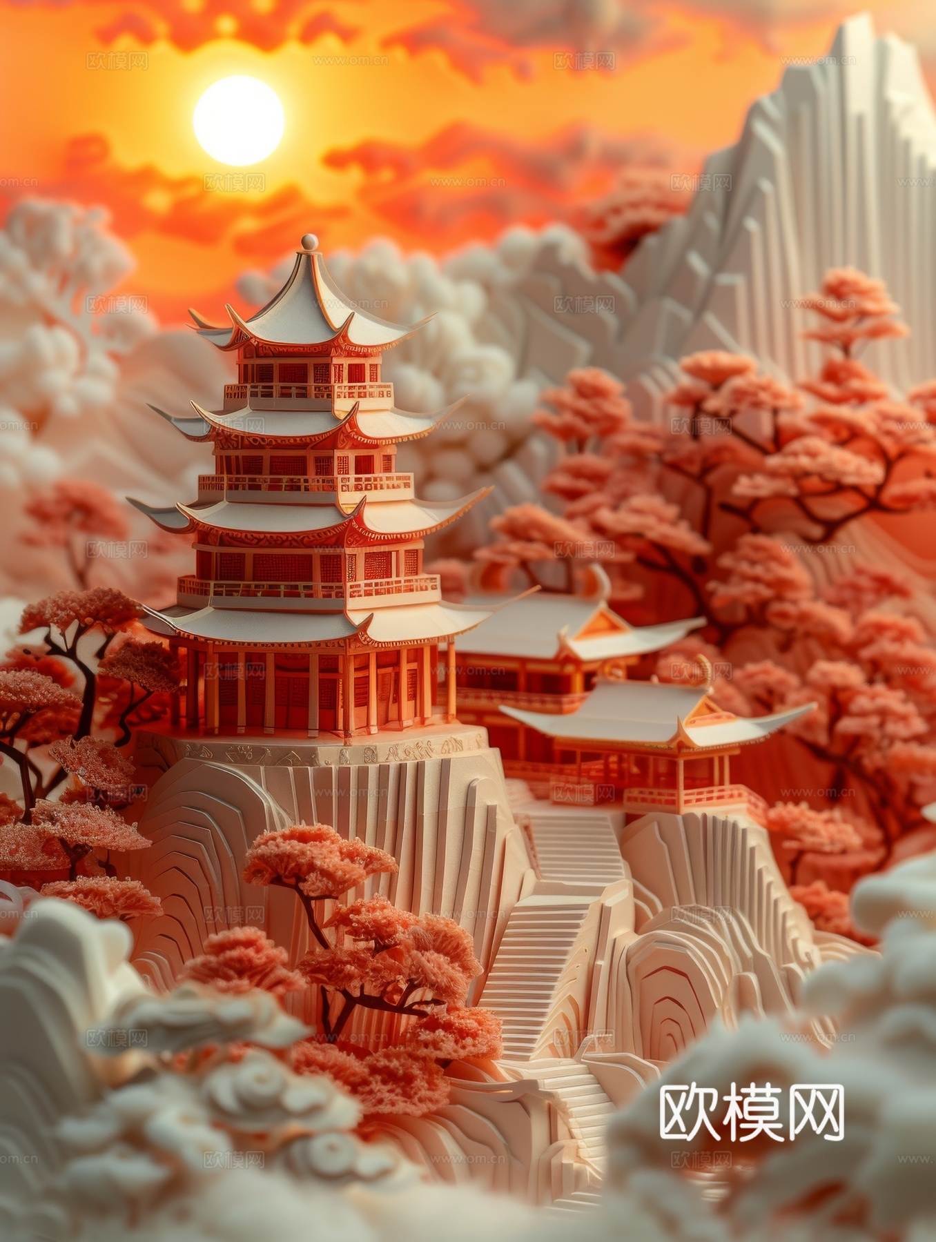 国风山水壁纸壁画