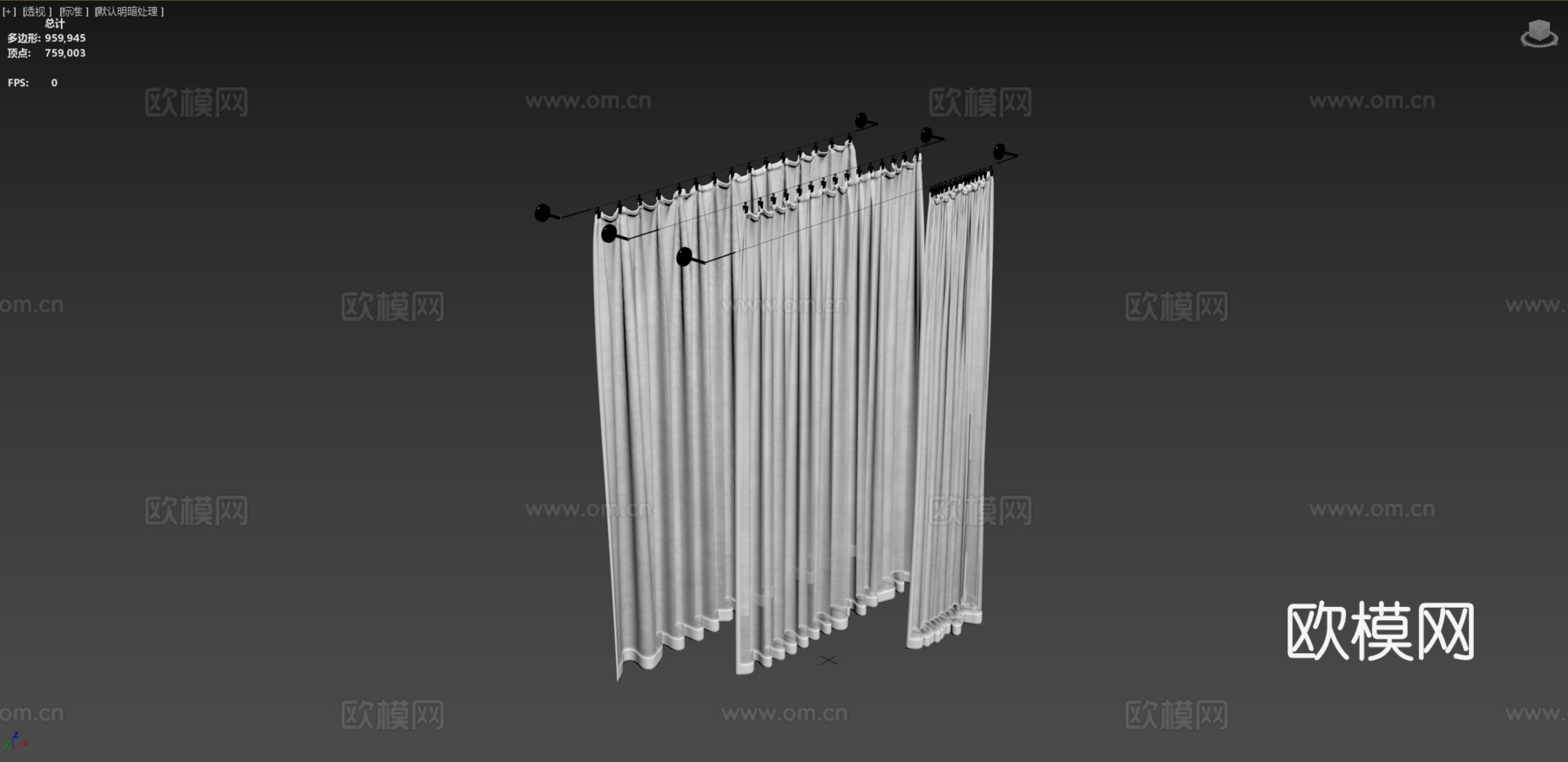浴室隔断浴帘3d模型3d模型