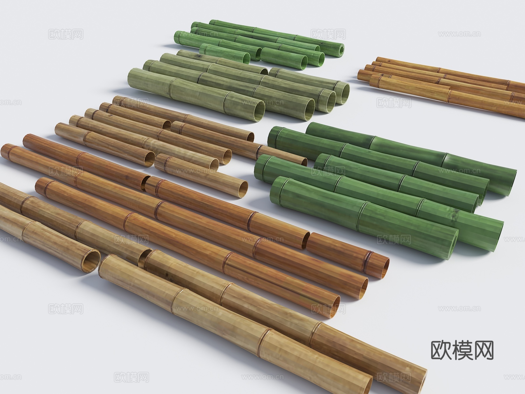 竹子 竹竿 竹杆 竹节 毛竹 竹子摆件 竹篱笆3d模型