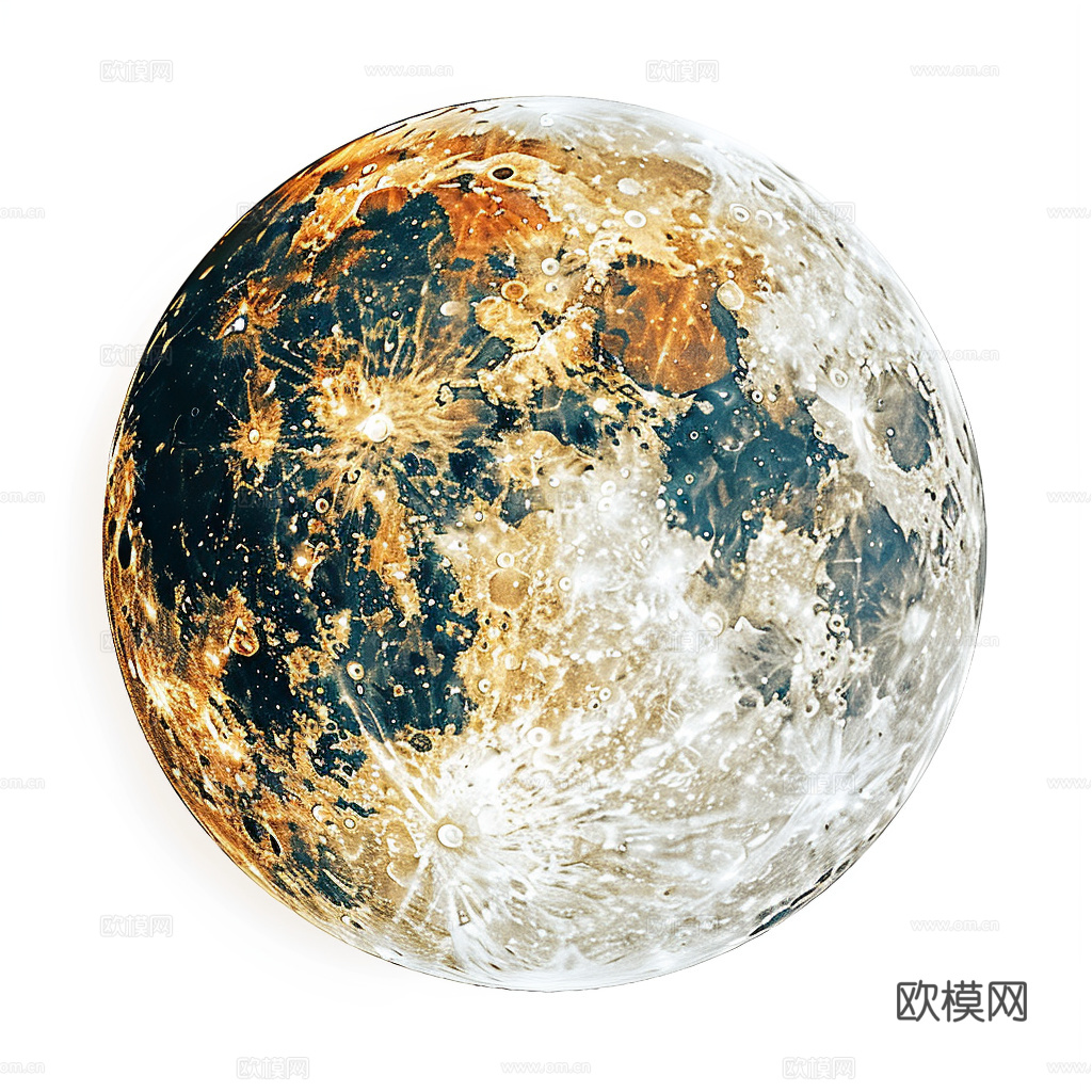 月球灯星球月亮陨石表表面