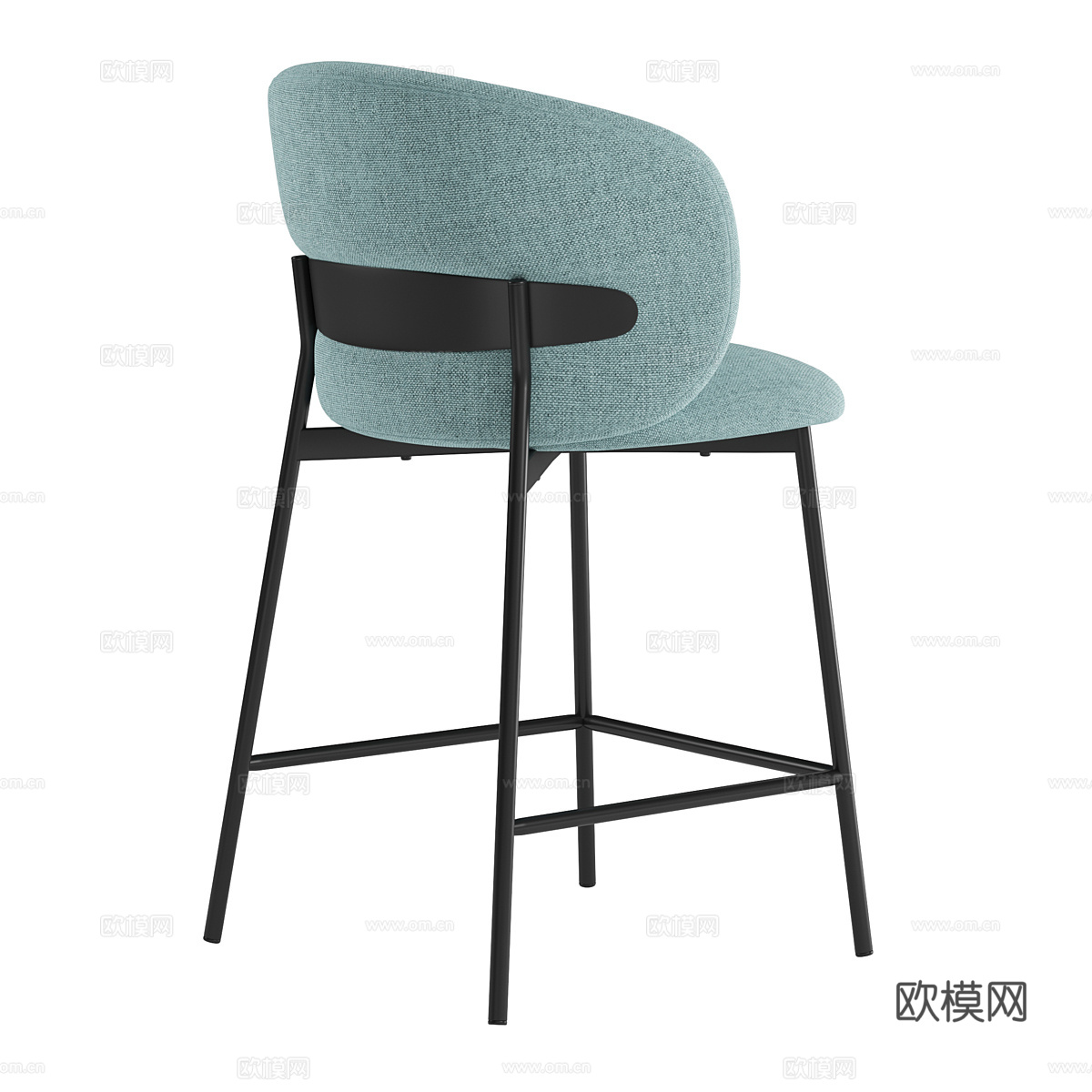 现代意式极简吧台椅3d模型