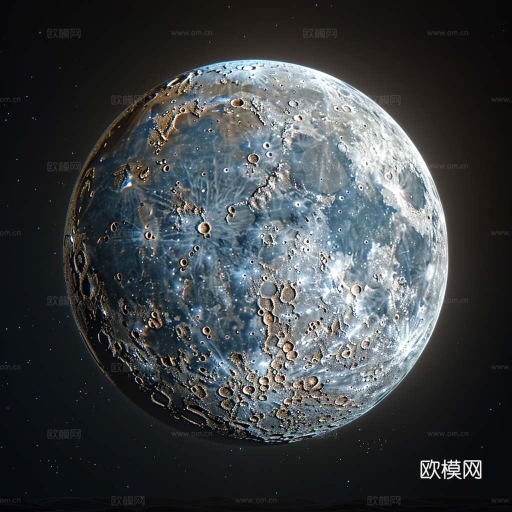 月球灯星球月亮陨石表表面
