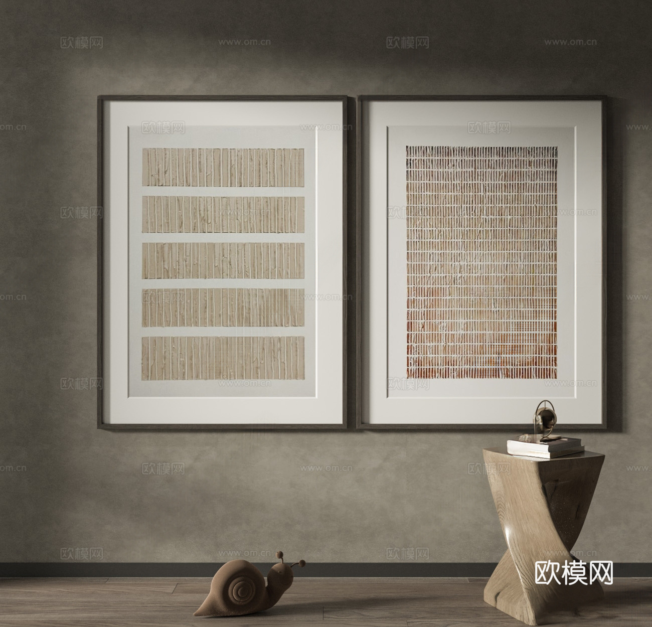 诧寂装饰画su模型