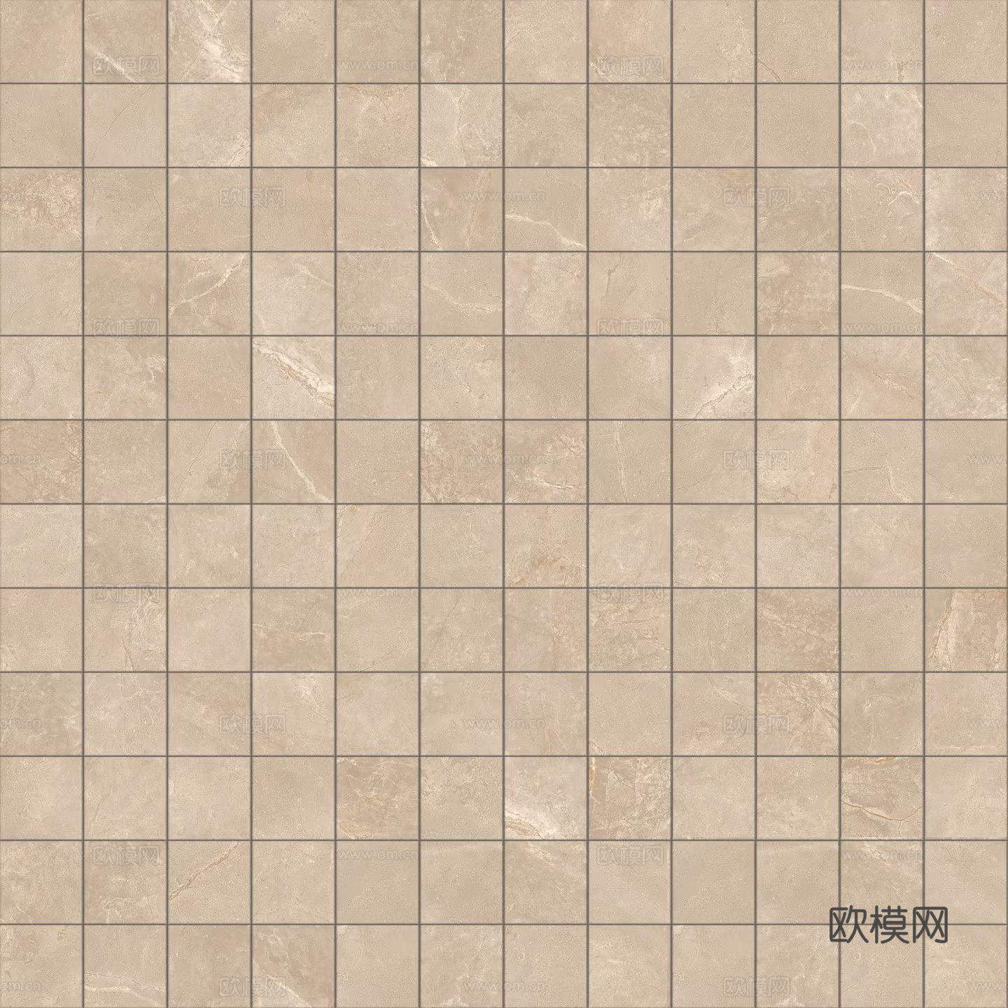 无缝暖黄色方形格子砖马赛克