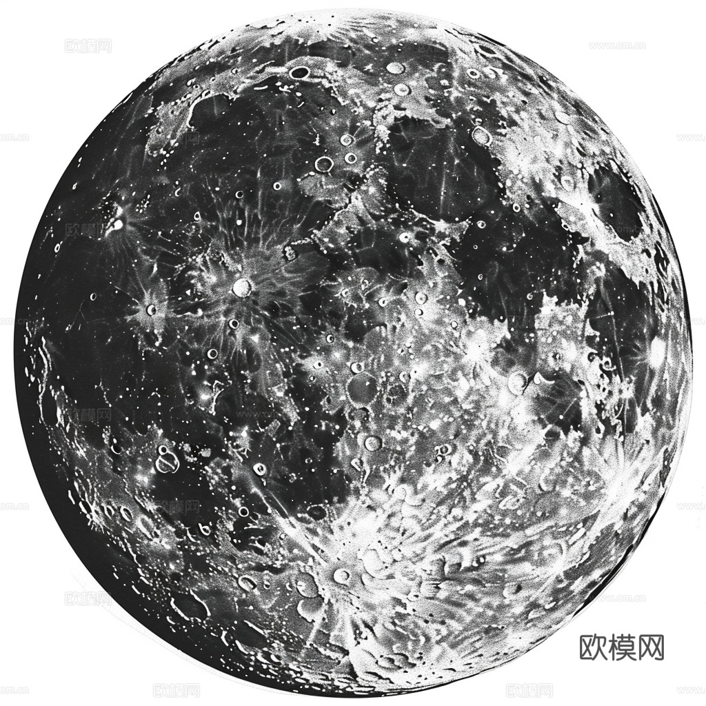 月球灯星球月亮陨石表表面
