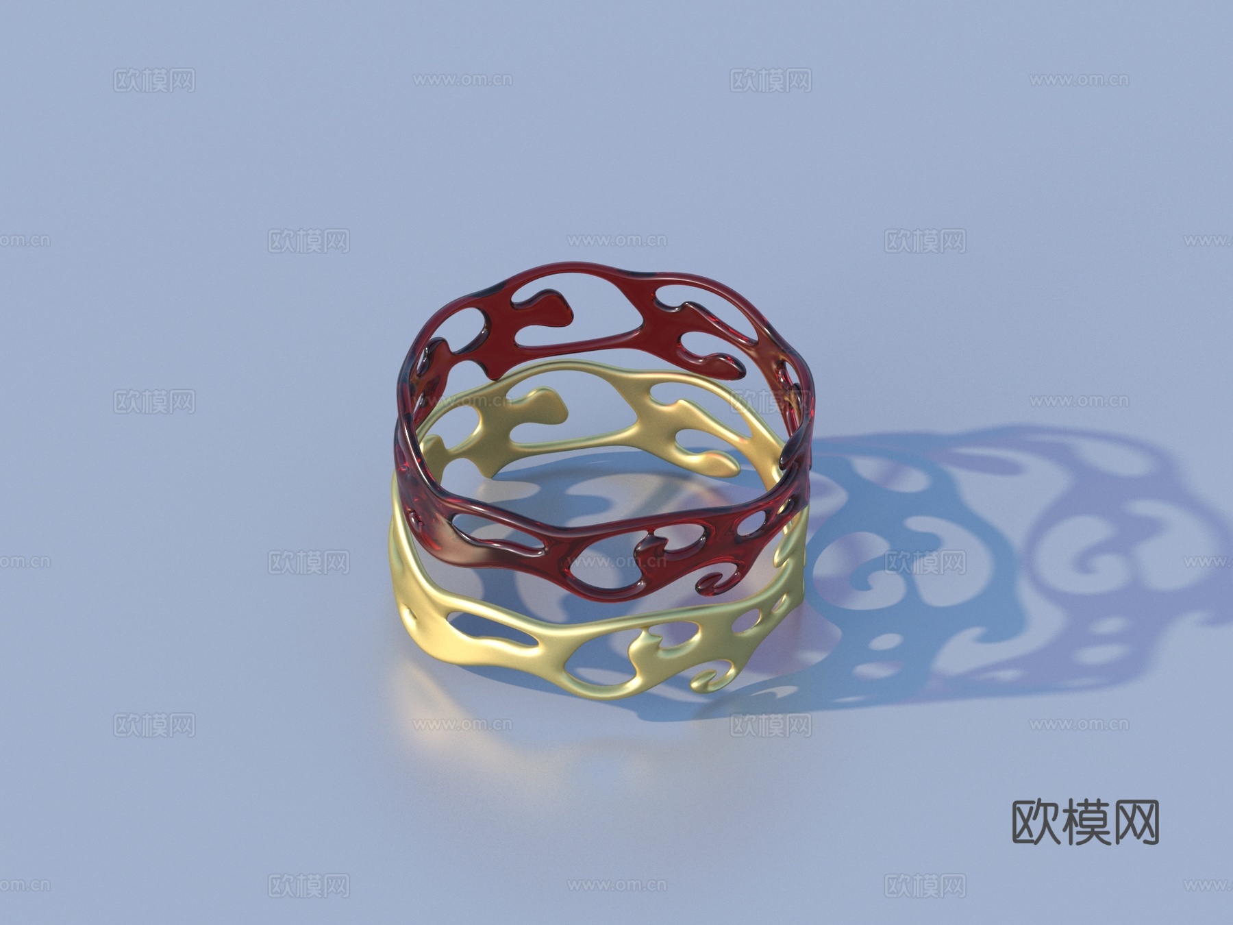 金手镯 珠宝首饰3d模型