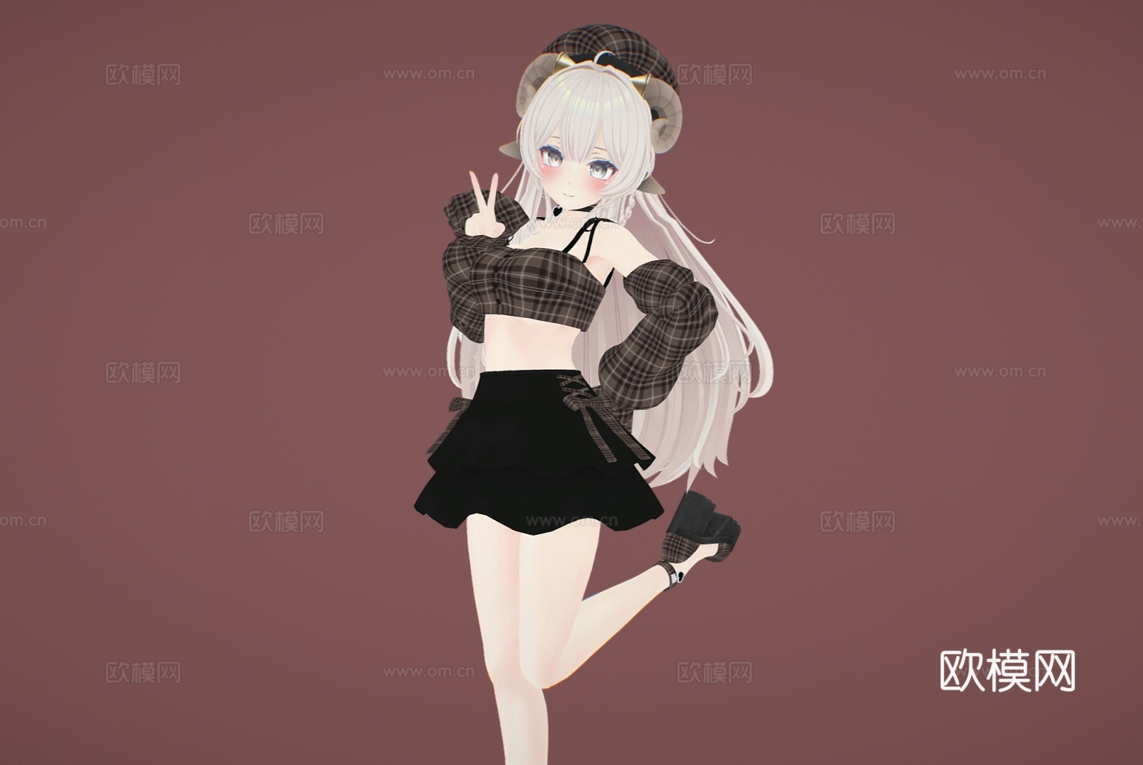 虚拟人物 二次元美女 动漫美女 可爱女孩3d模型