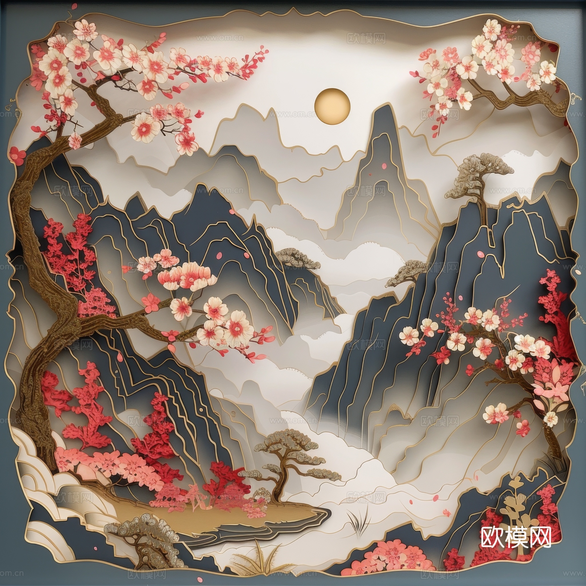 国风山水壁纸壁画