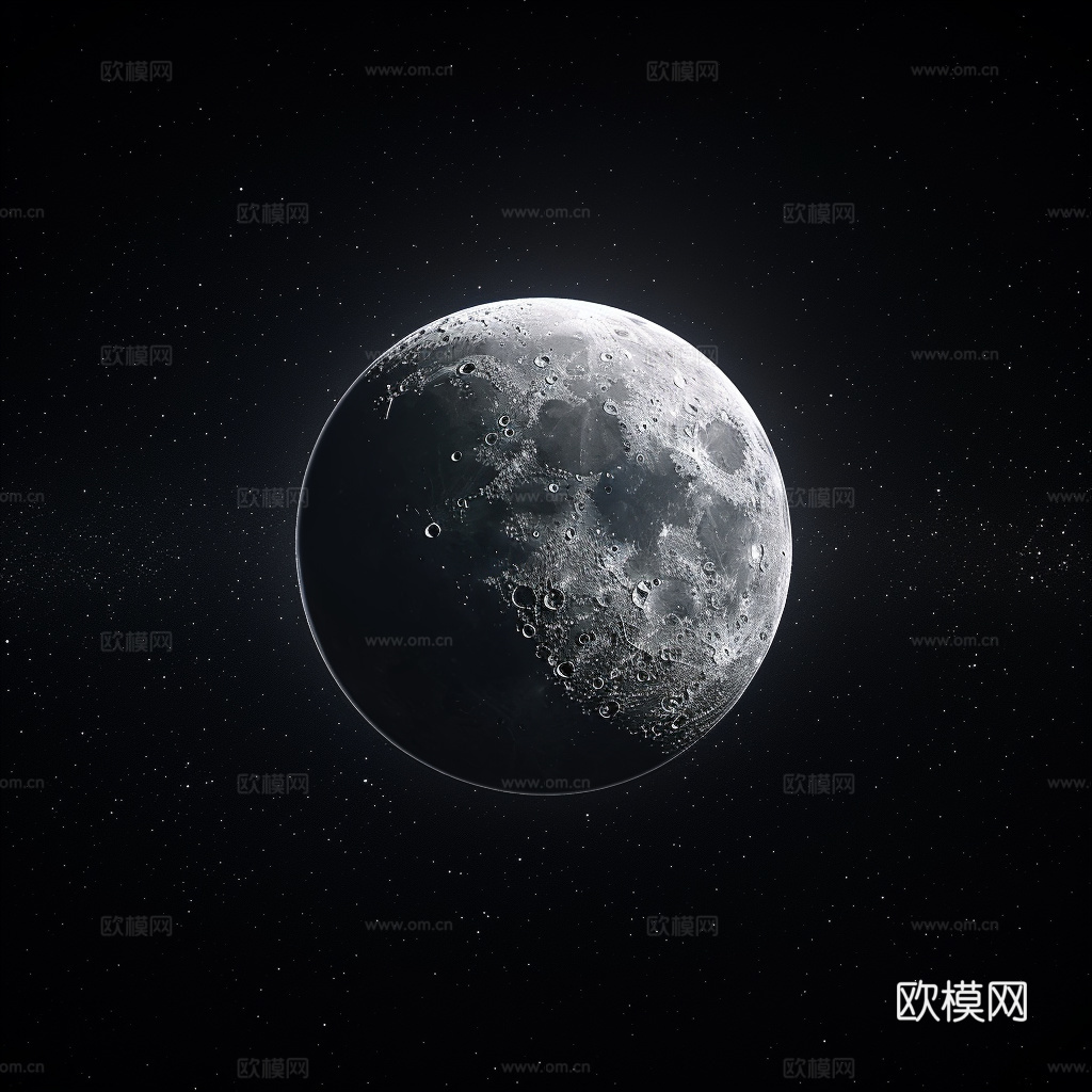 月球灯星球月亮陨石表表面