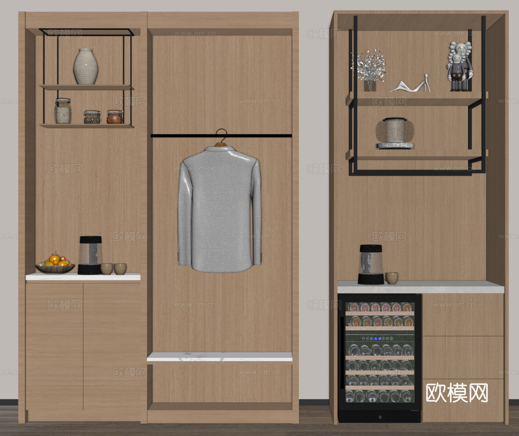 衣柜su模型下载（渲染图2）