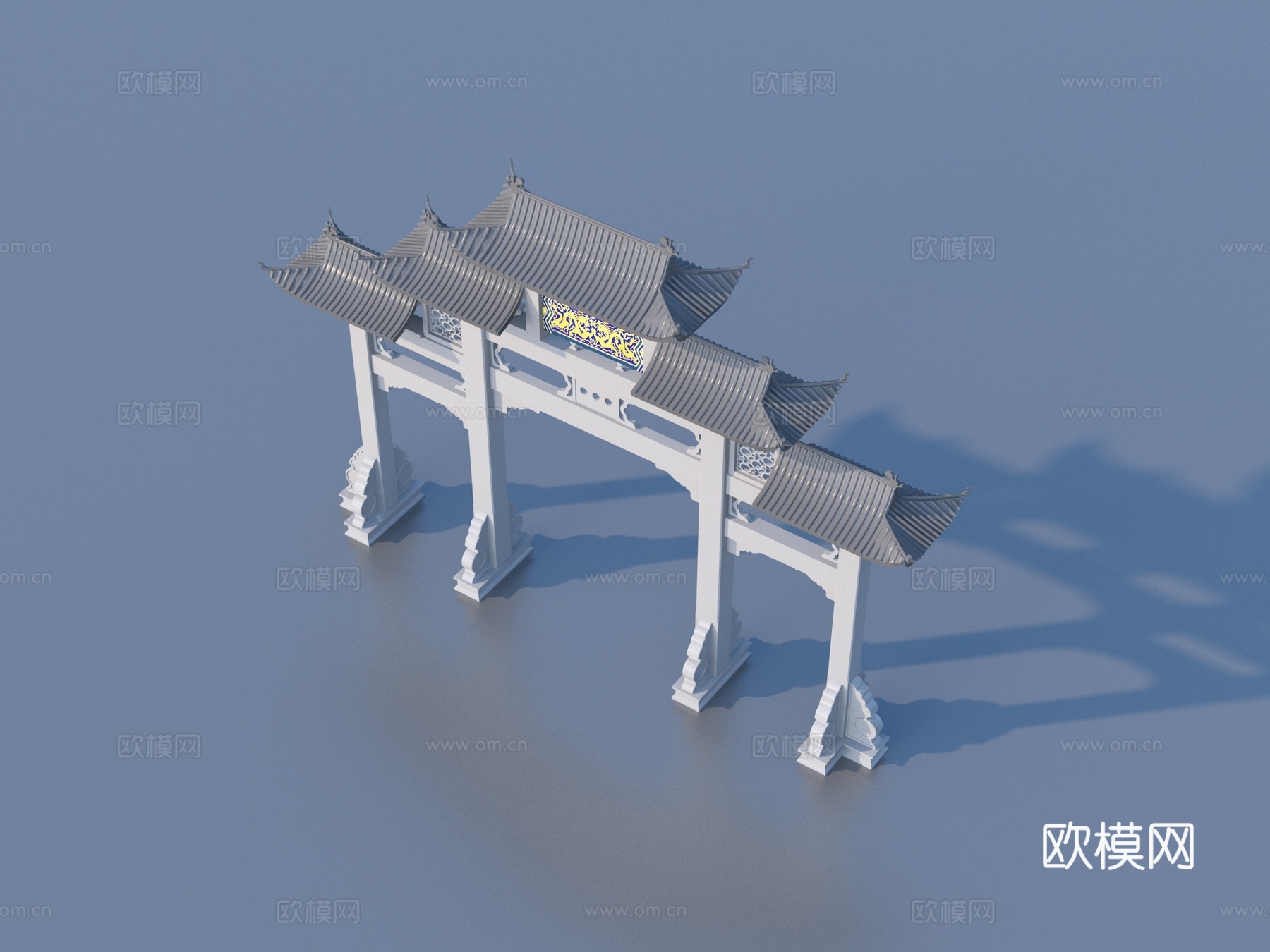 牌坊 古代牌坊 大门 入口3d模型