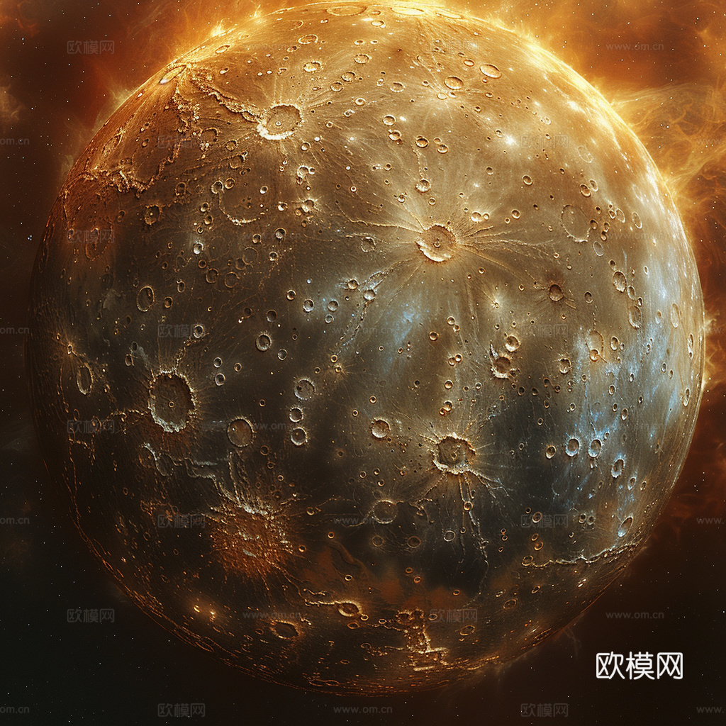 月球灯星球月亮陨石表表面