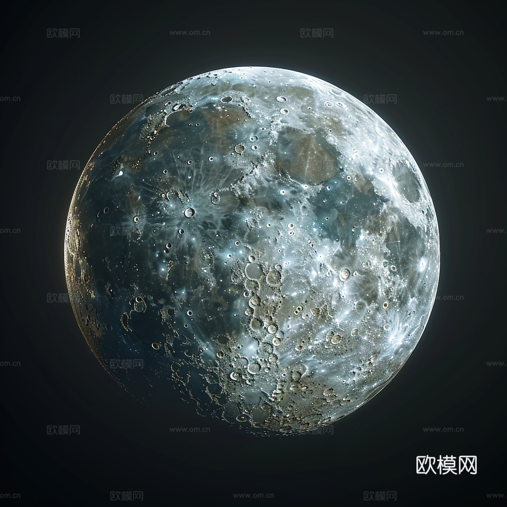 月球灯星球月亮陨石表表面