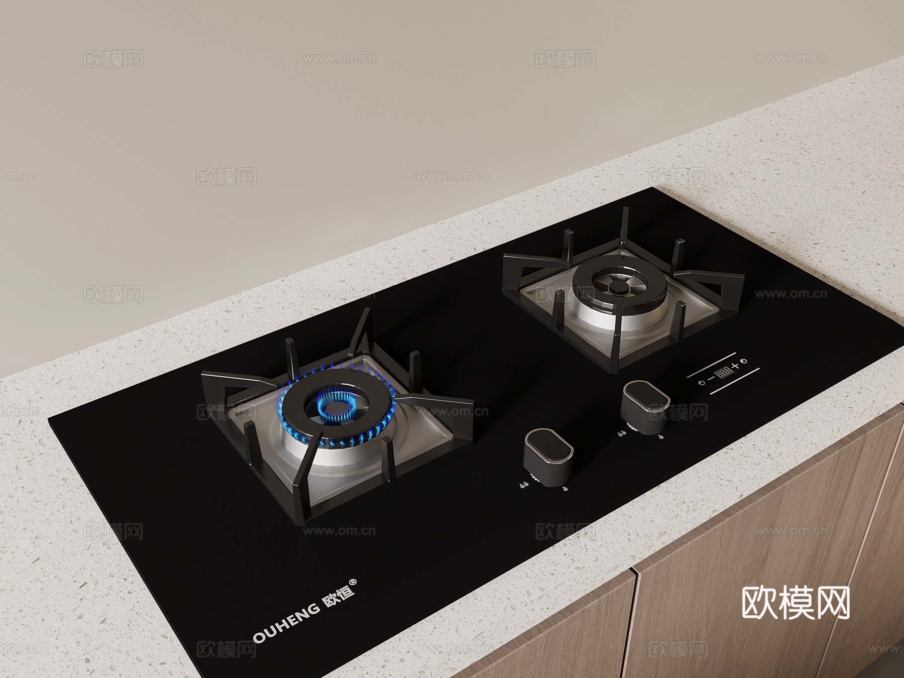 现代燃气灶 煤气灶 灶台3d模型