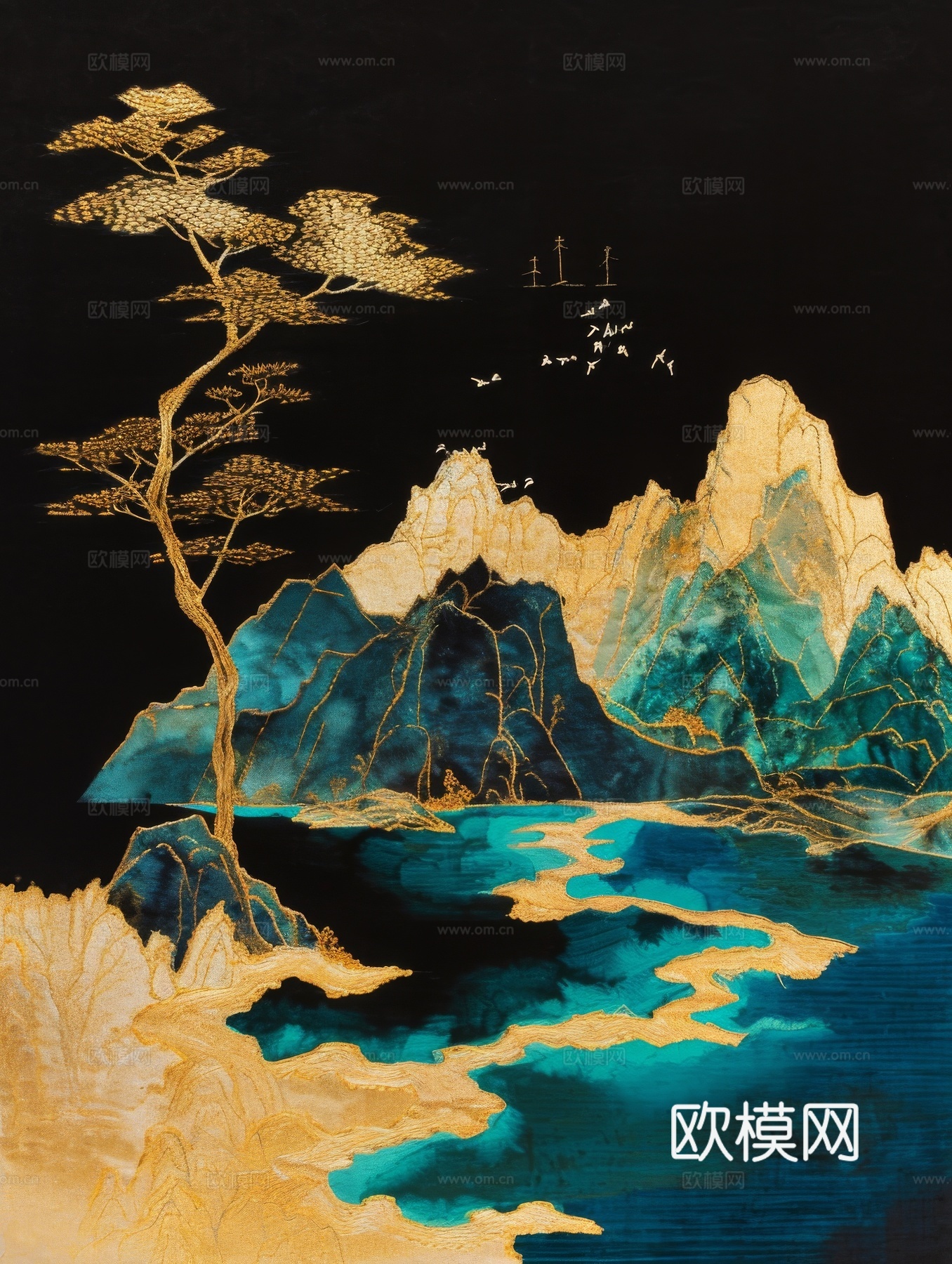 国风山水壁纸壁画