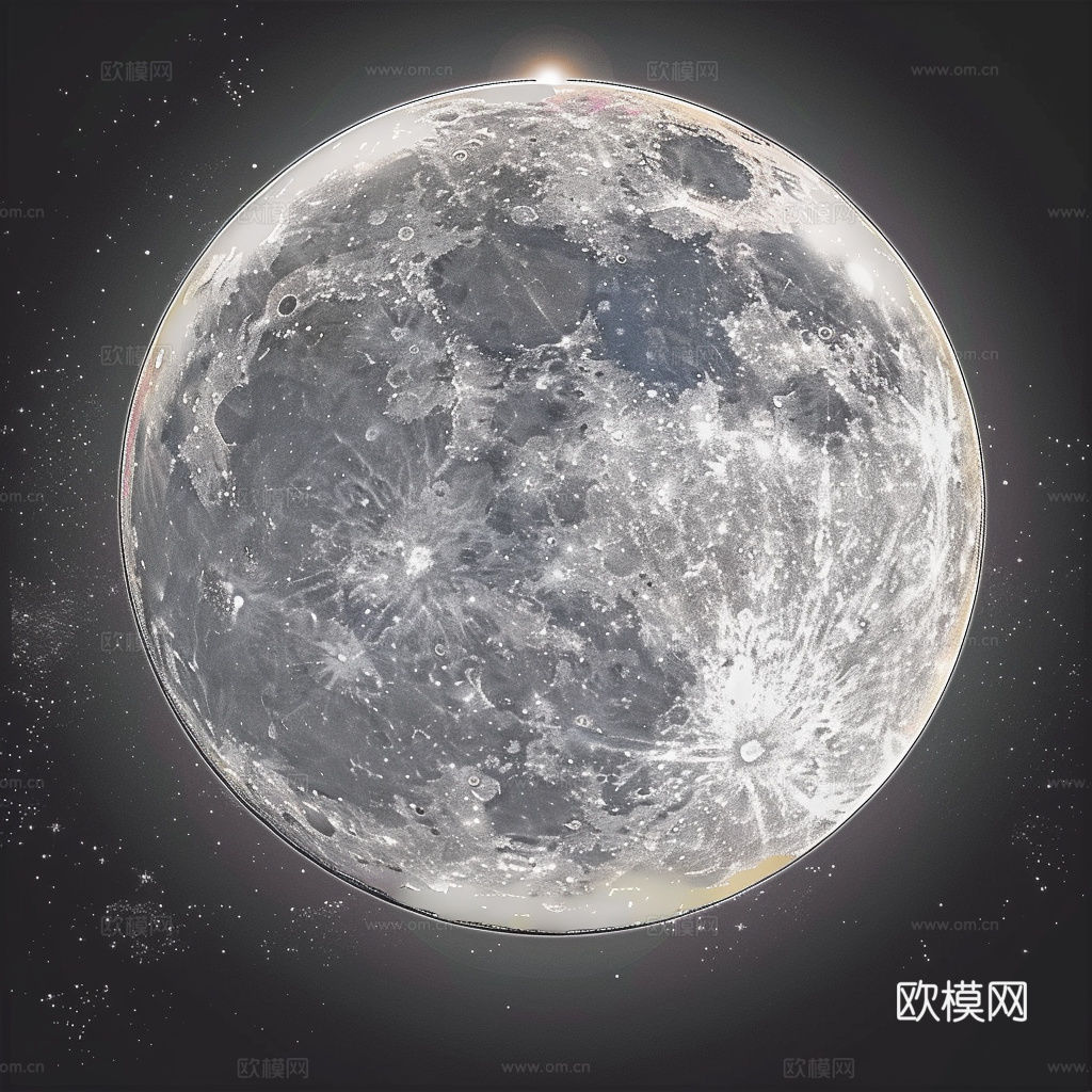 月球灯星球月亮陨石表表面