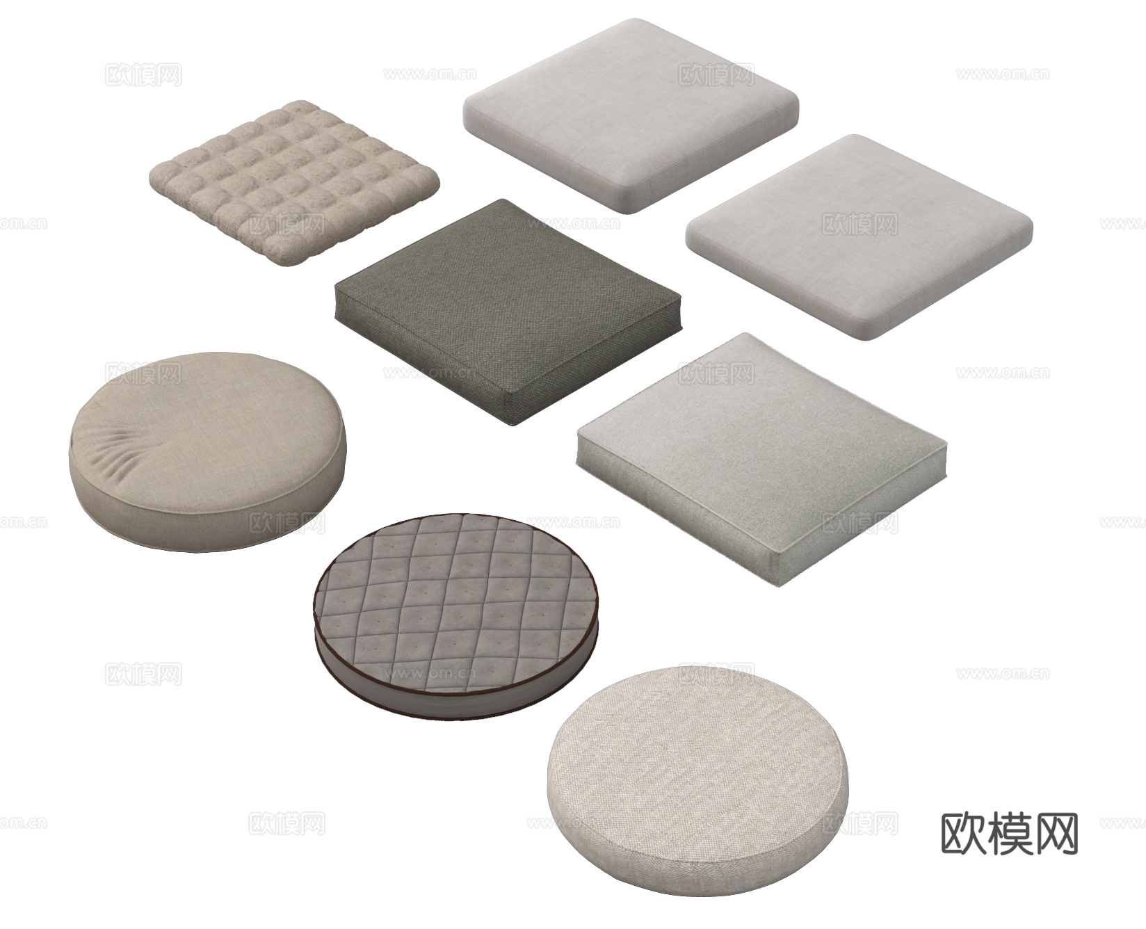 坐垫 垫子 蒲团 椅垫3d模型