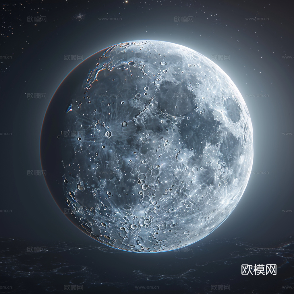 月球灯星球月亮陨石表表面