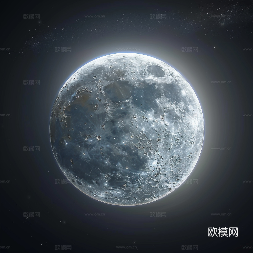 月球灯星球月亮陨石表表面
