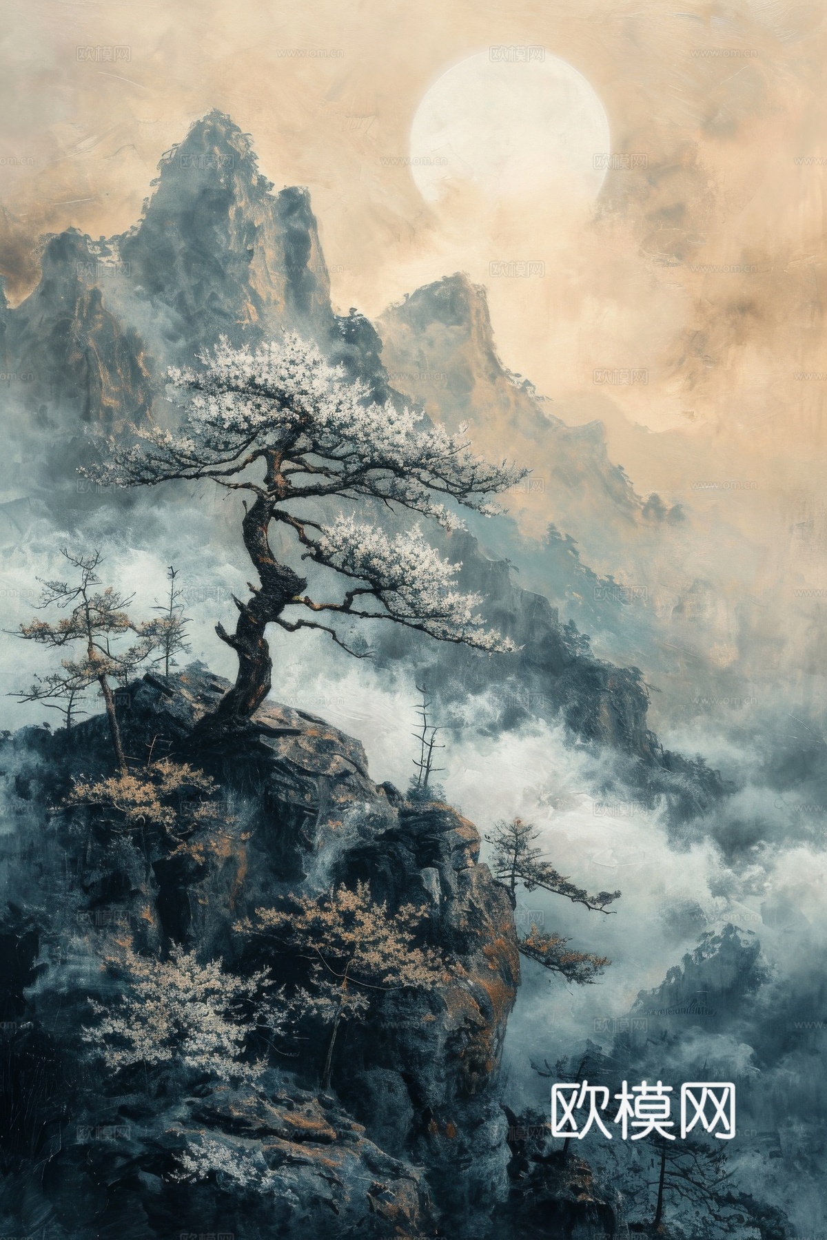 国风山水壁纸壁画