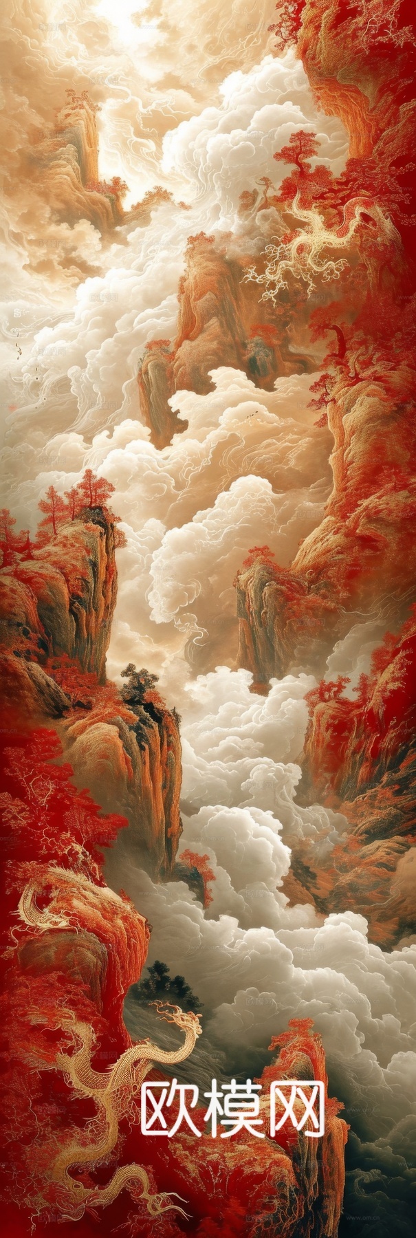 国风山水壁纸壁画