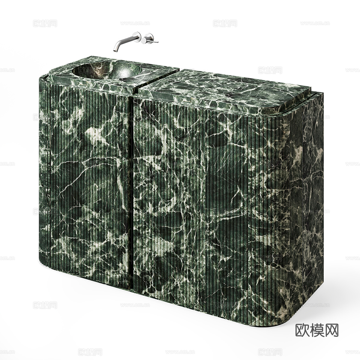 现代轻奢极简大理石洗手台3d模型