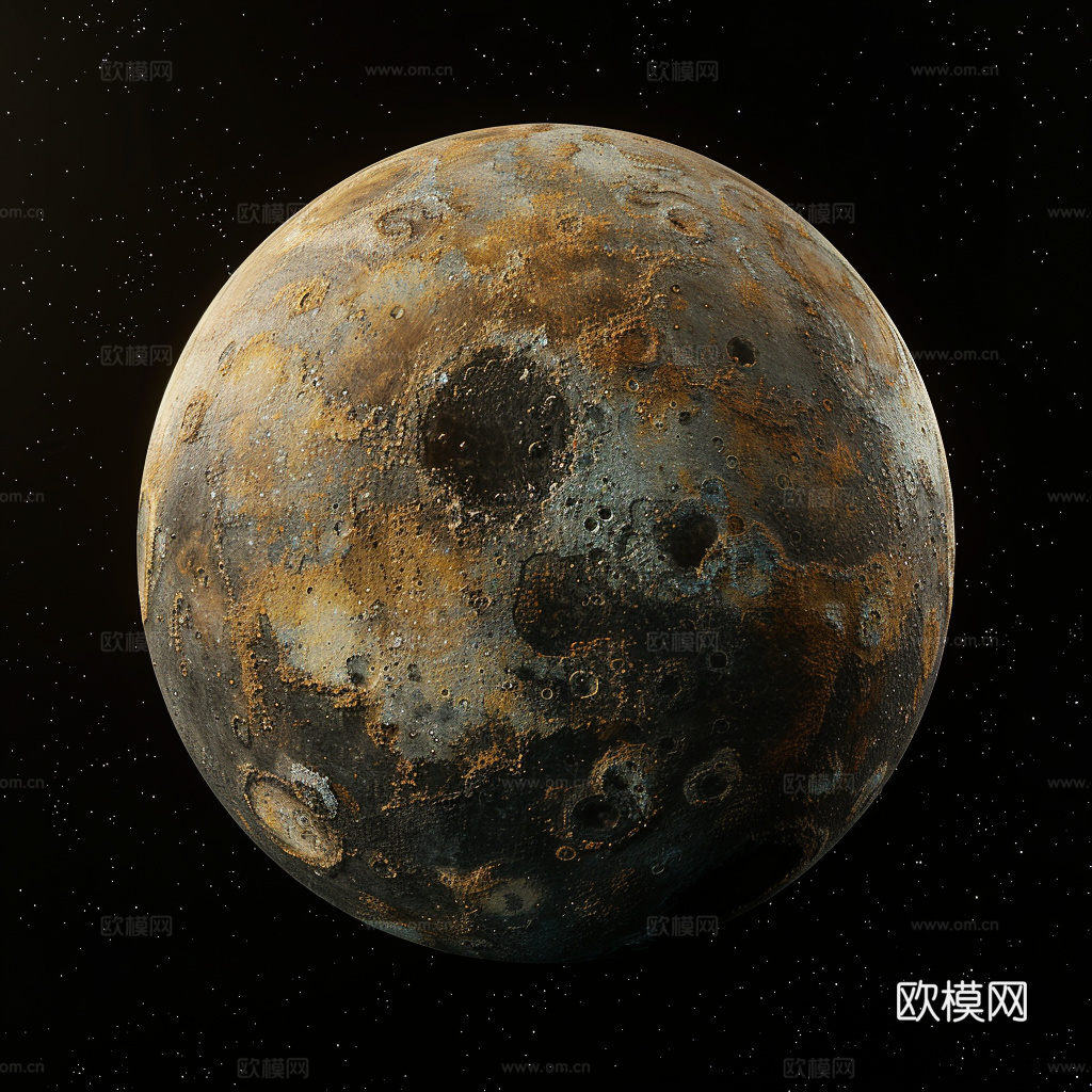月球灯星球月亮陨石表表面