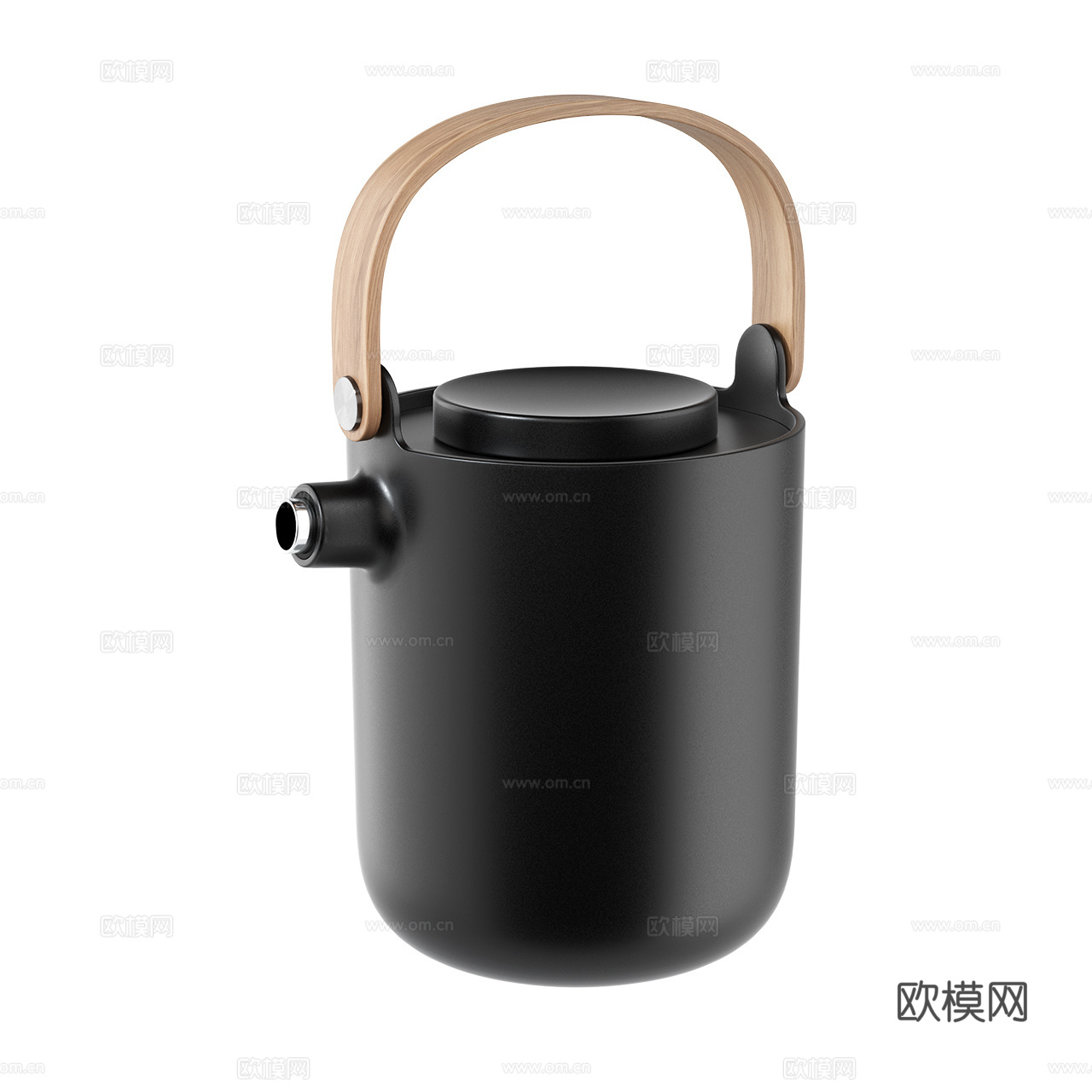 Eva Solo 北欧茶几 橡木茶几 陶瓷茶壶 简约茶壶3d模型