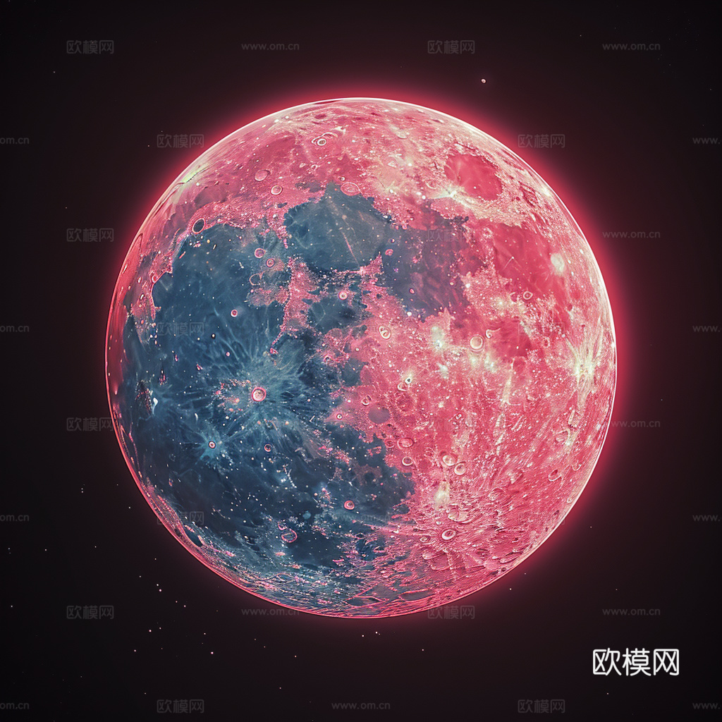 月球灯星球月亮陨石表表面