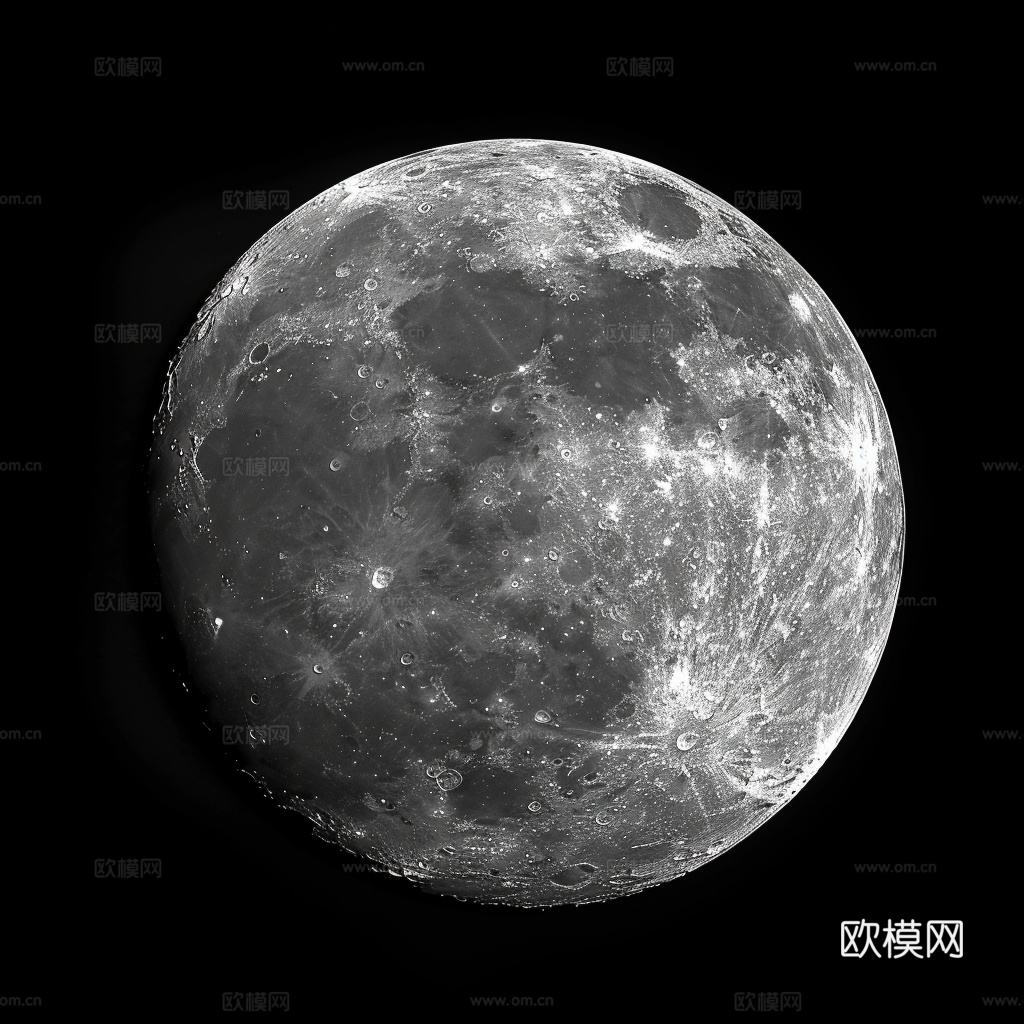 月球灯星球月亮陨石表表面