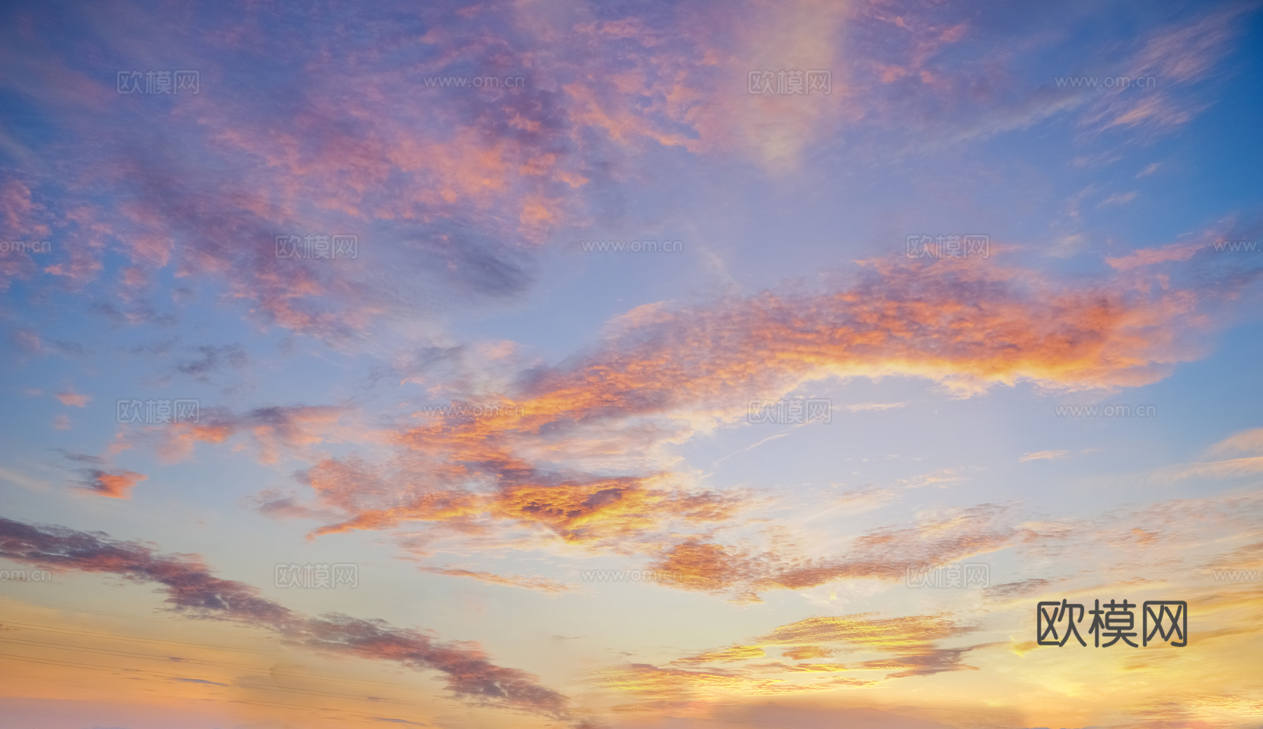 夕阳天空  黄昏天空 天空外景
