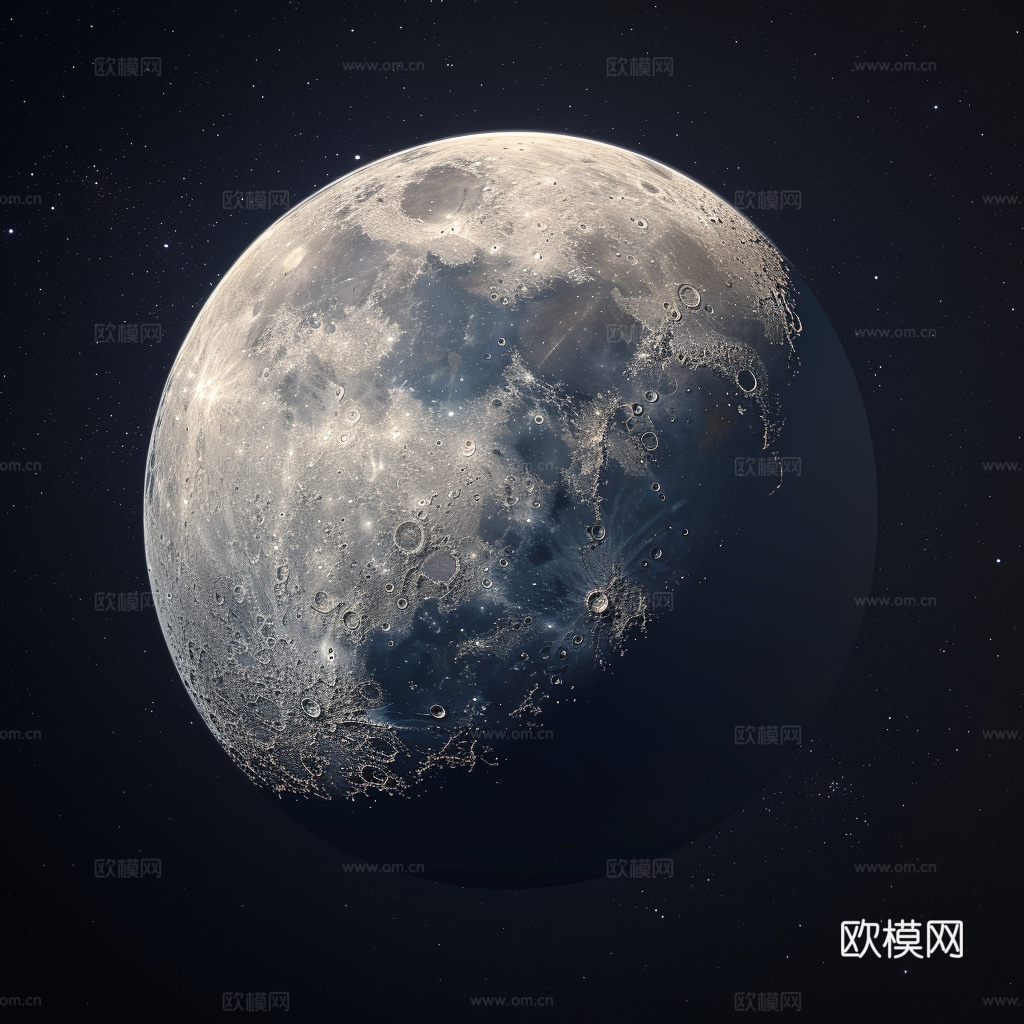 月球灯星球月亮陨石表表面