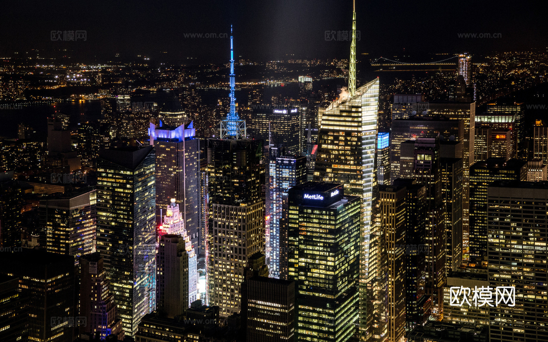 夜晚城市外景  都市广场贴图