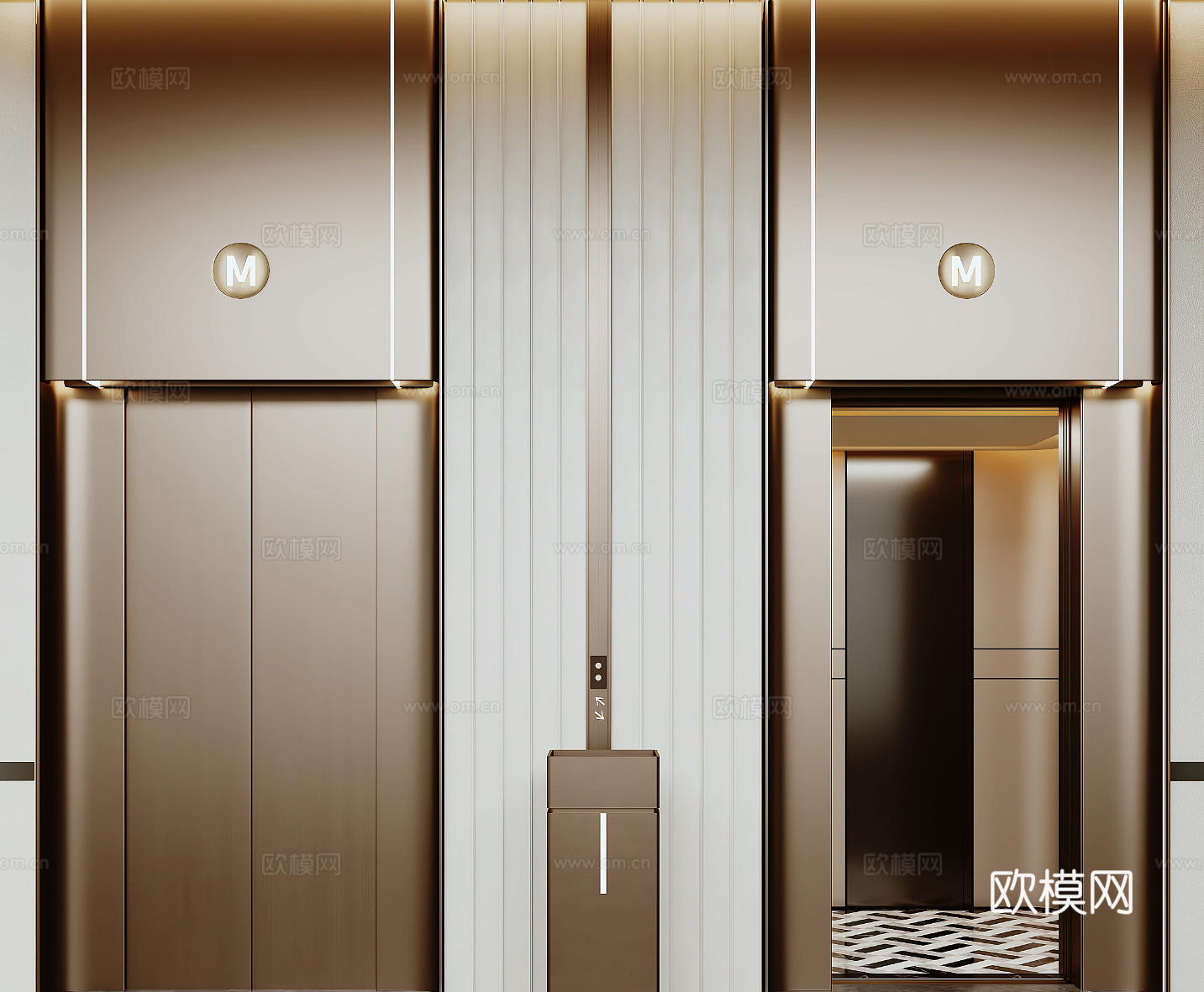 现代电梯3d模型下载