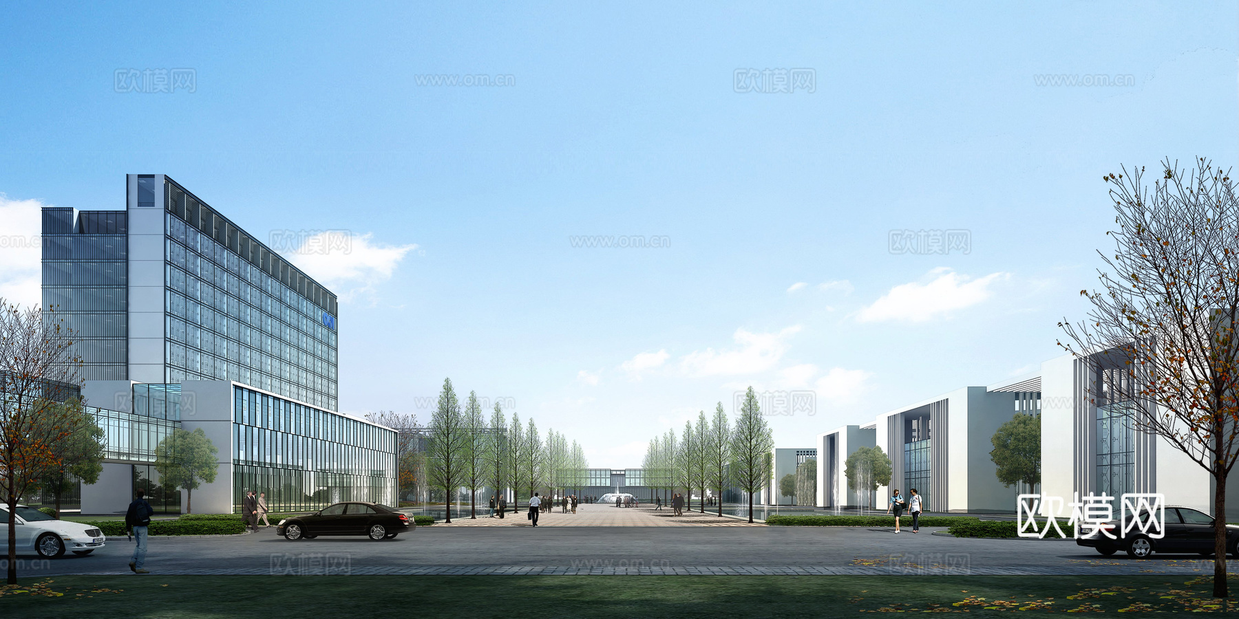 白天城市外景  都市街道外景
