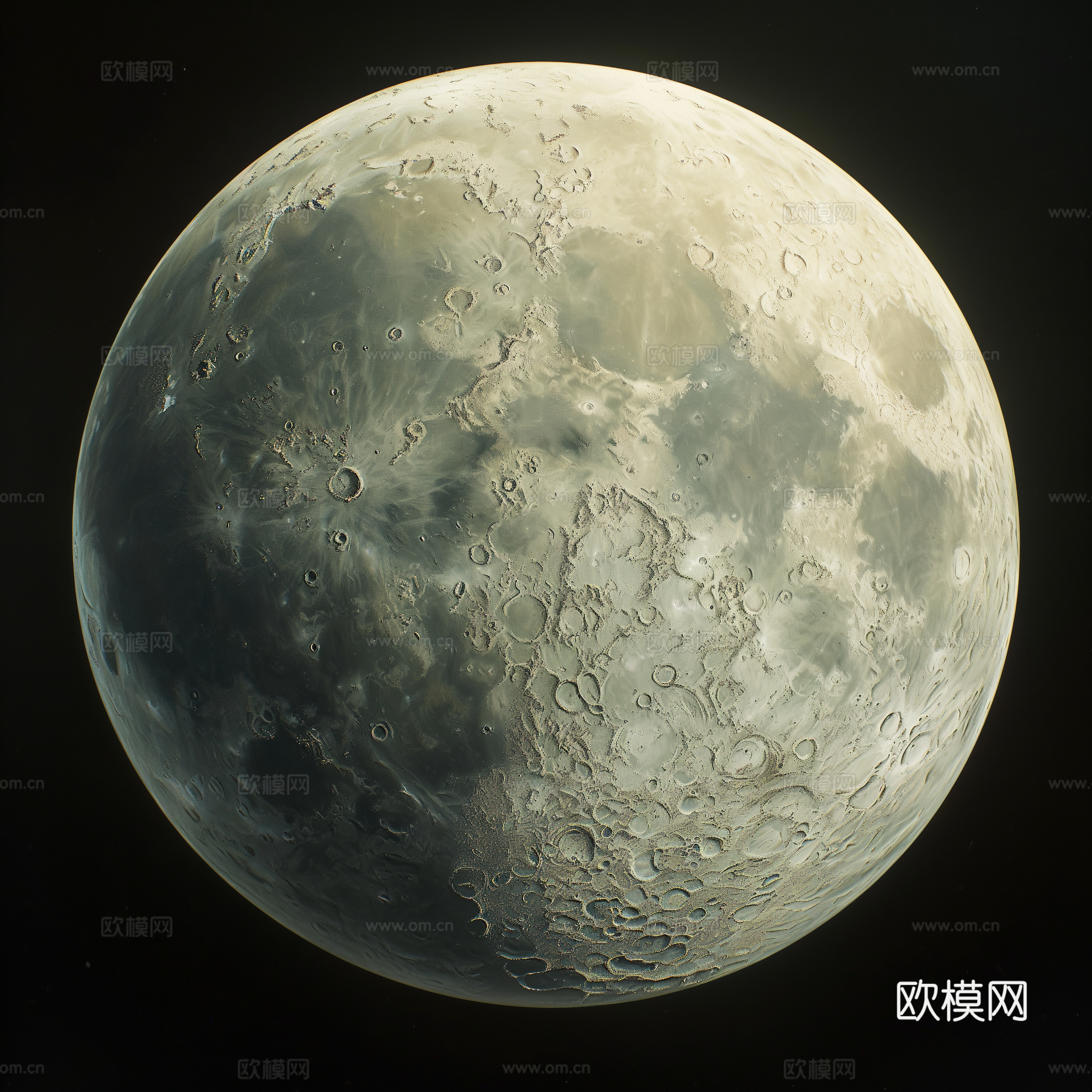 月球灯星球月亮陨石表表面