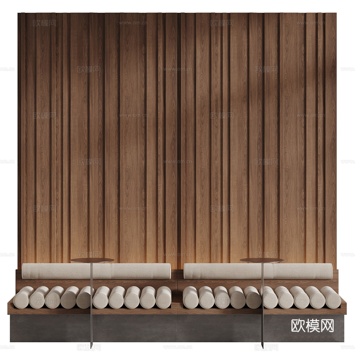 新中式轻奢卡座沙发3d模型